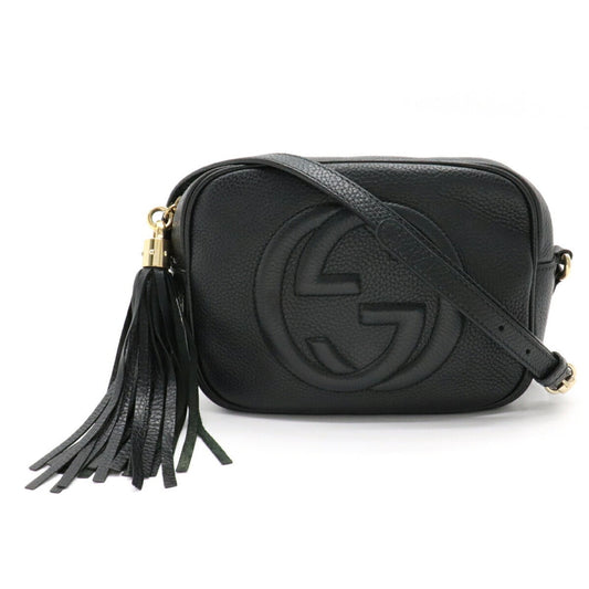 Gucci Soho Black Leather Shoulder Bag Style 1