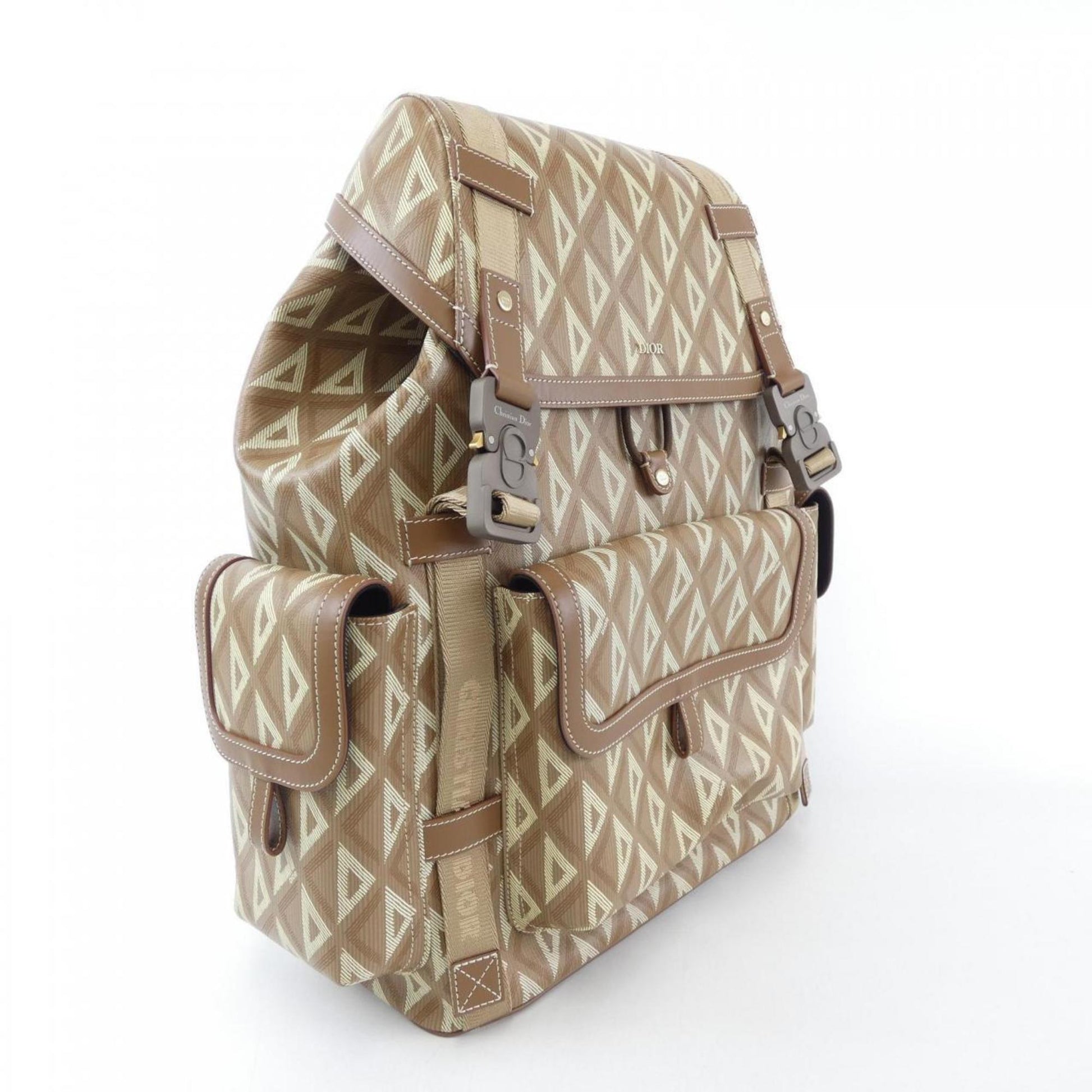 Christian Dior Beige Brown Backpack  