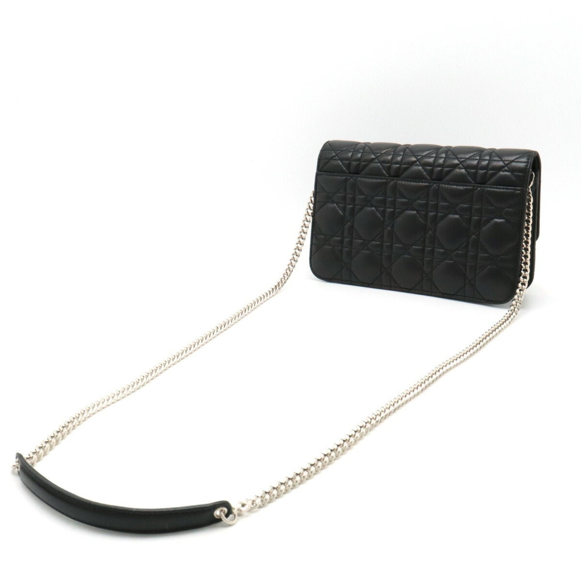 Christian Dior Miss Dior Black Leather Clutch Bag  