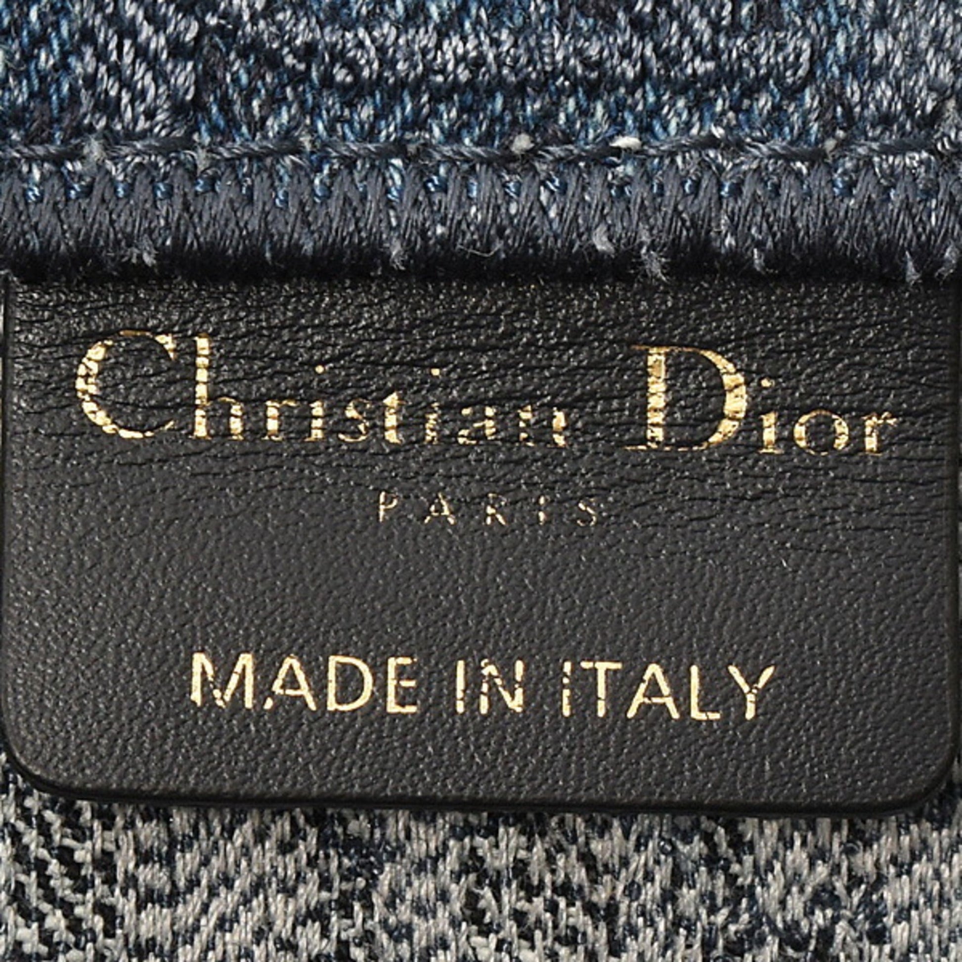 Christian Dior Blue Denim Tote Bag  