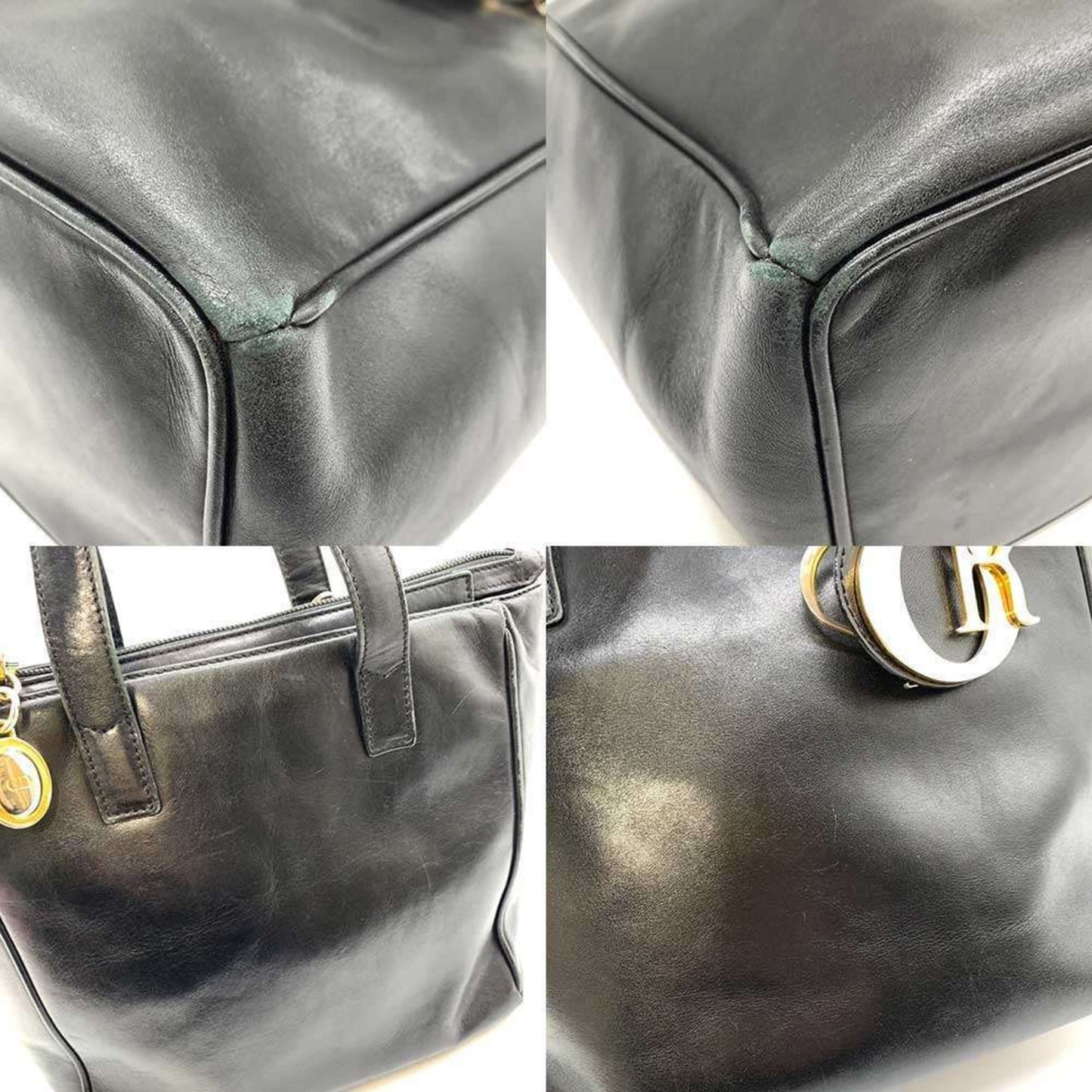 Christian Dior Black Leather Handbag  