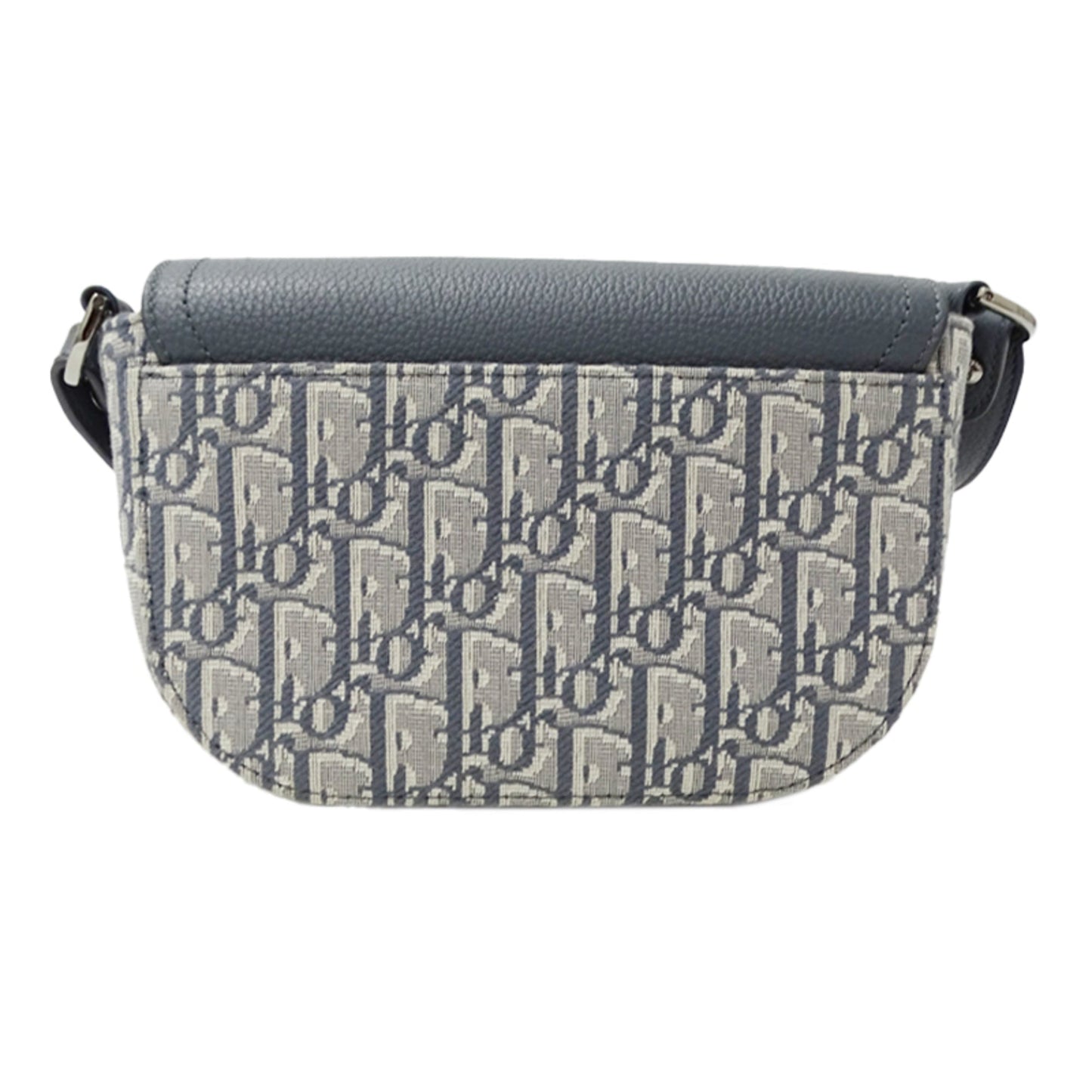 Christian Dior Gray Jacquard Leather Shoulder Bag  