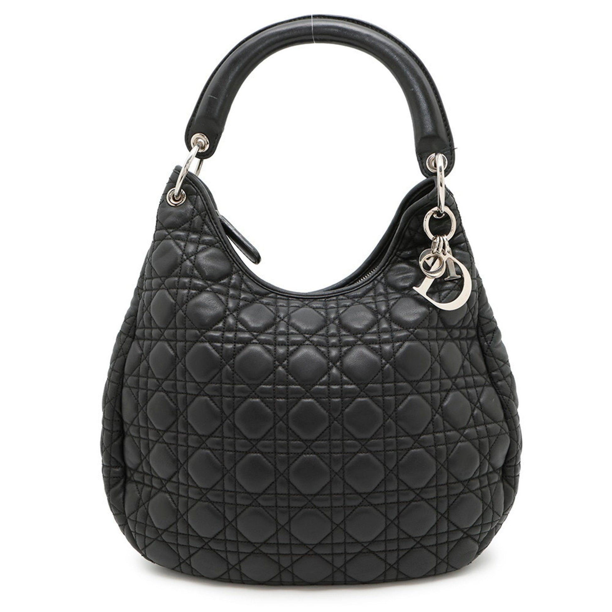 Christian Dior Black Leather Shoulder Bag  