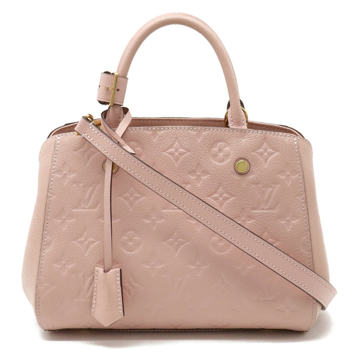 LOUIS VUITTON Monogram Empreinte Montaigne BB Handbag Shoulder Bag Rose Ballerine Pink M41199