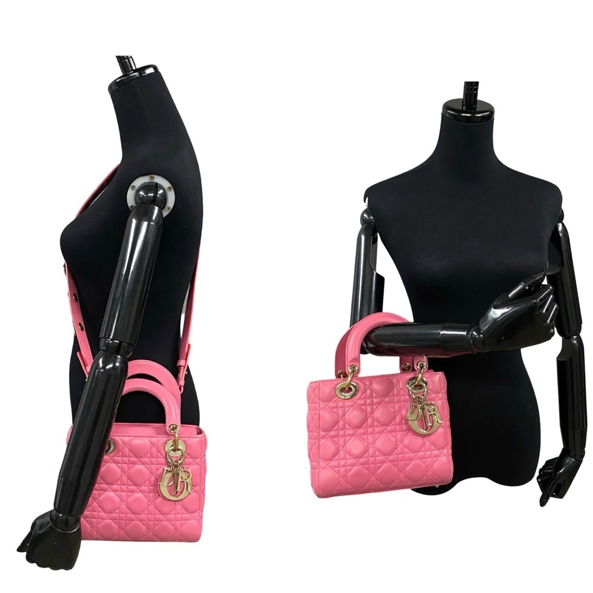 Christian Dior Pink Leather Handbag Shoulder Bag  