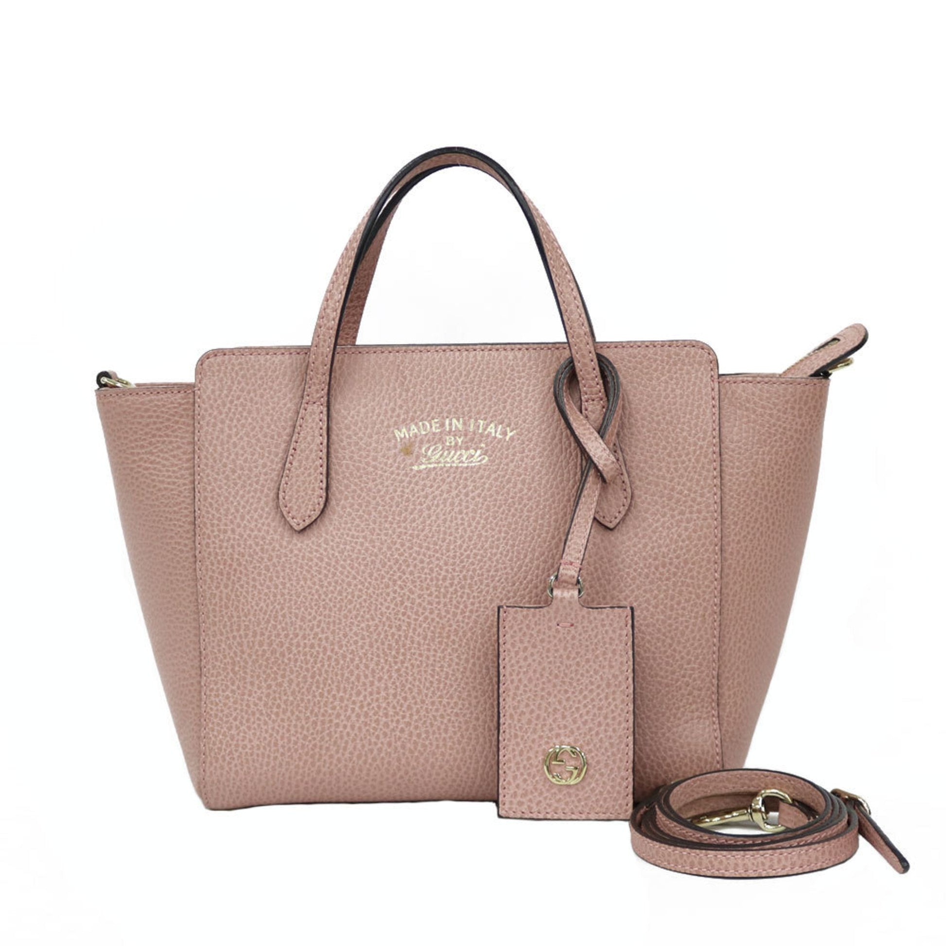 Gucci Pink Leather Shoulder Bag Style 3