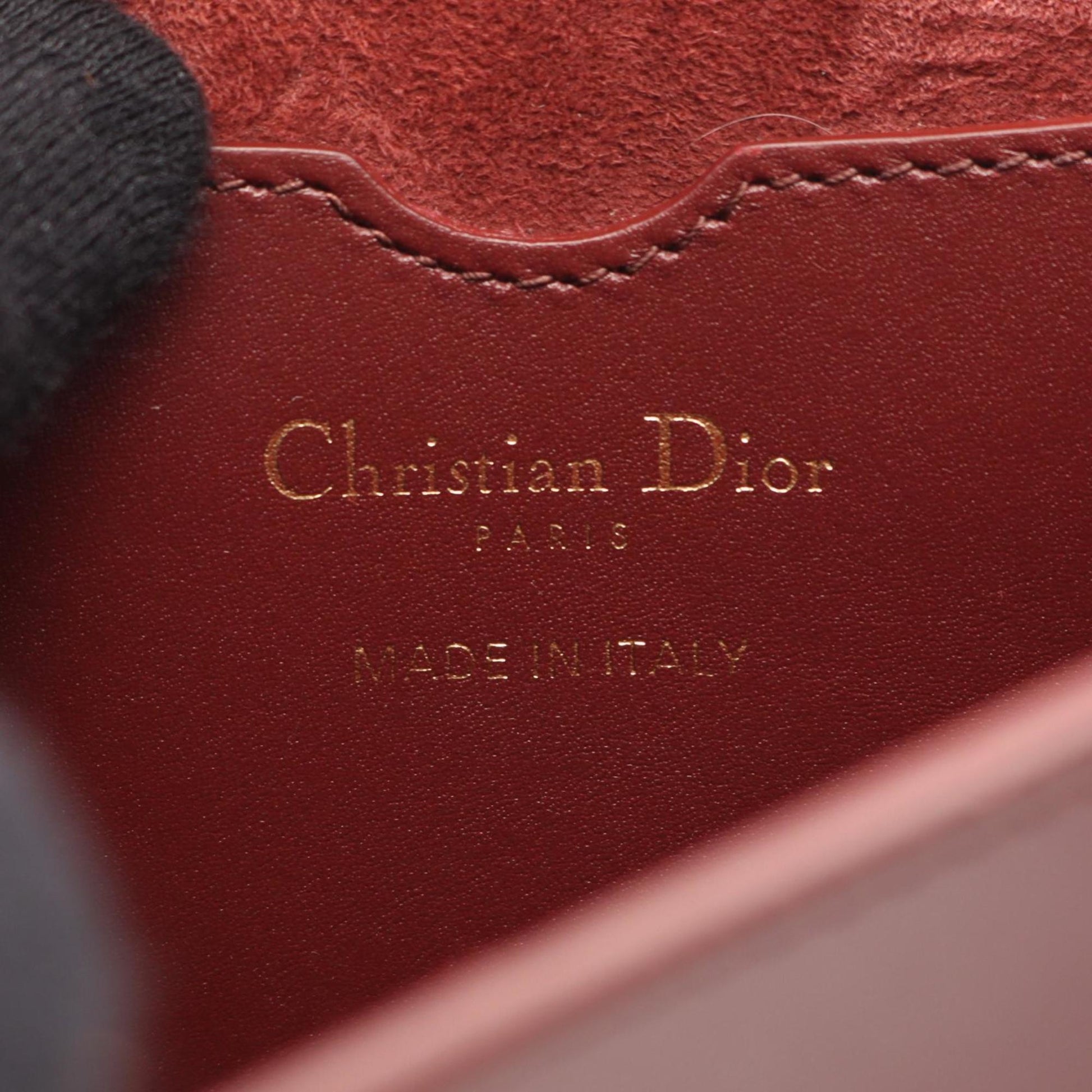 Christian Dior Bordeaux Leather Shoulder Bag  