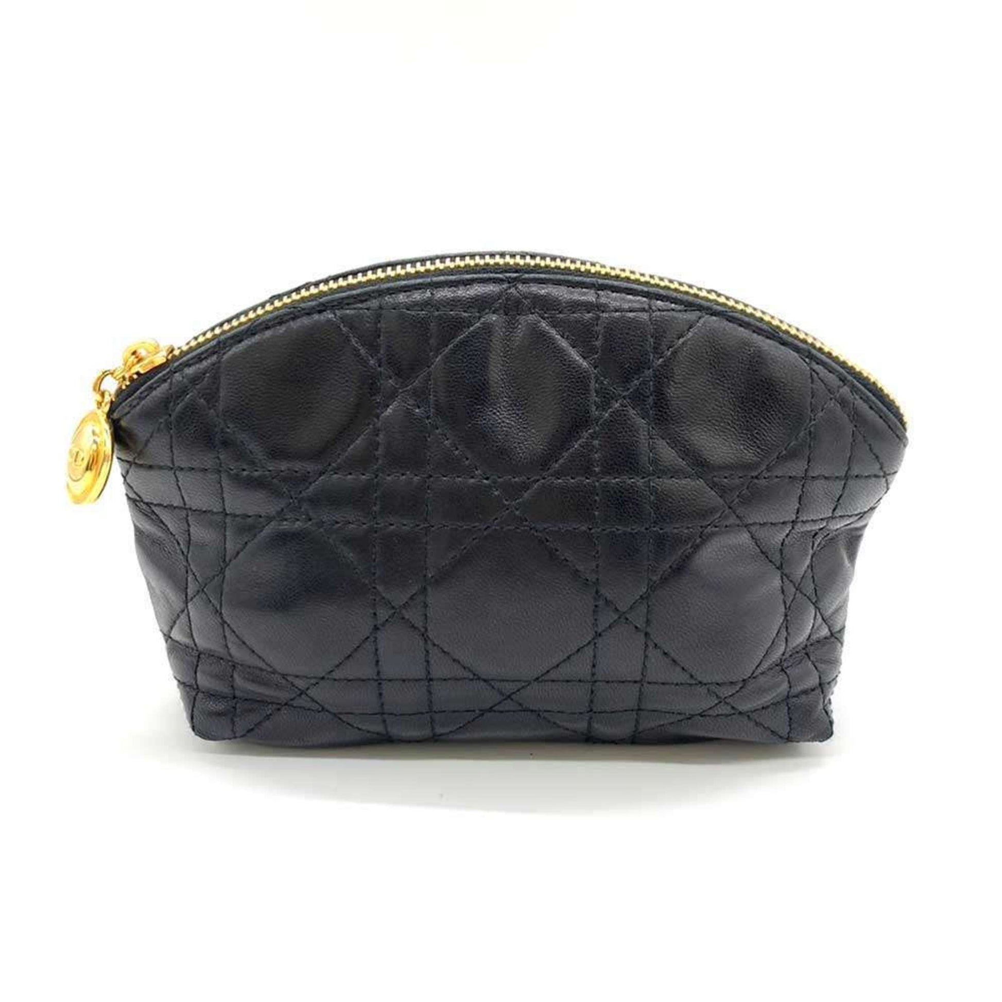 Christian Dior Black Leather Pouch  