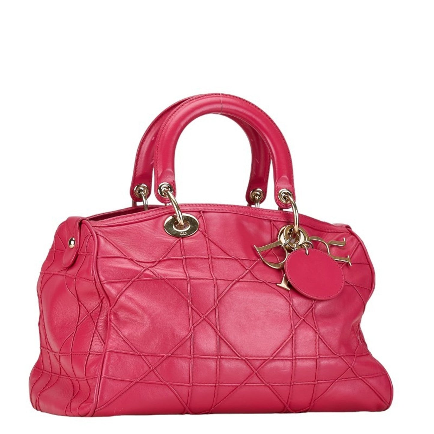 Christian Dior Pink Leather Handbag Shoulder Bag  