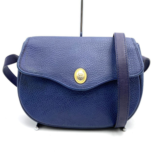 Christian Dior Navy Leather Shoulder Bag  