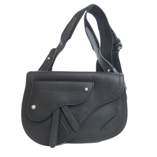 Christian Dior Black Leather Shoulder Bag  