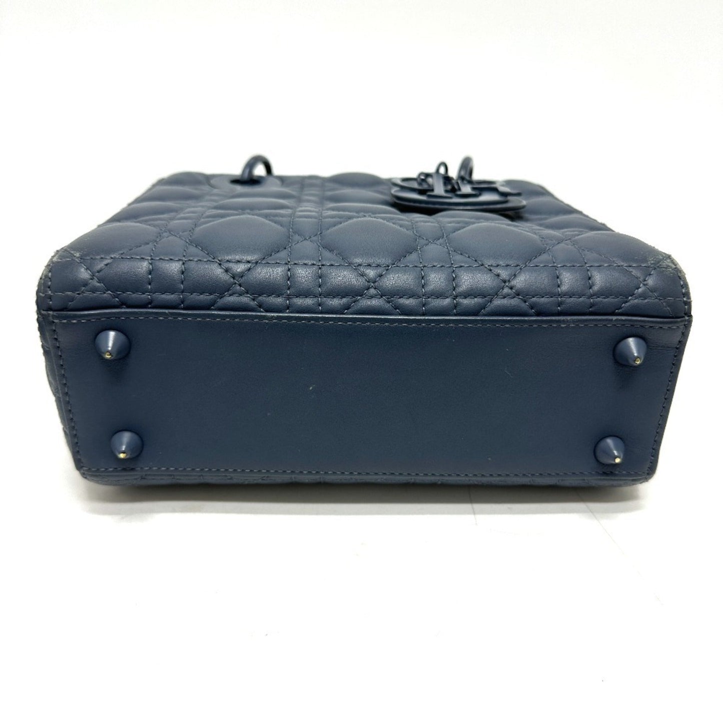 Christian Dior Blue Leather Handbag Shoulder Bag  