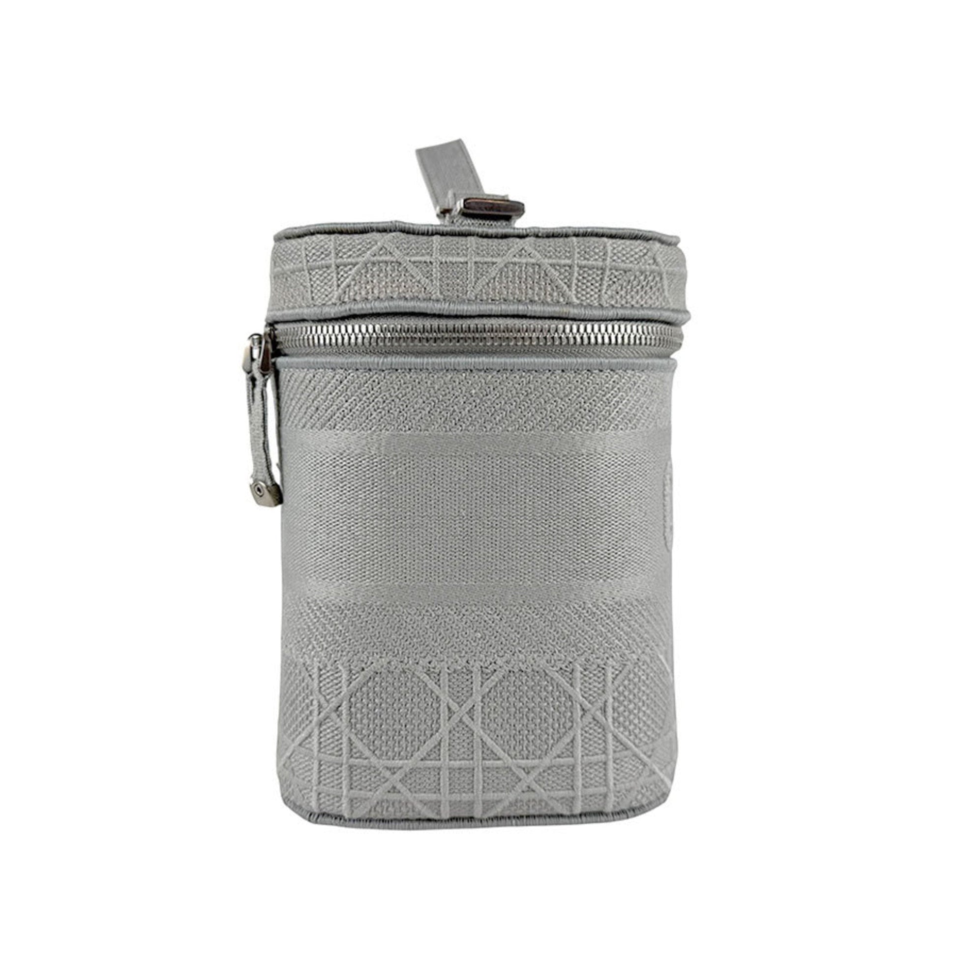 Christian Dior Gray Canvas Handbag Vanity Bag  