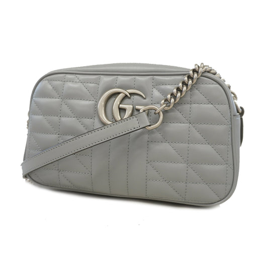 Gucci GG Marmont Grey Leather Shoulder Bag