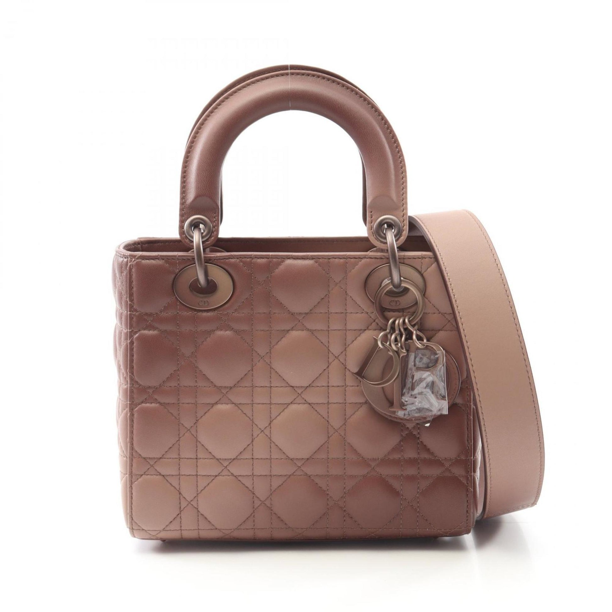 Christian Dior Lady Dior Pink Leather Handbag  