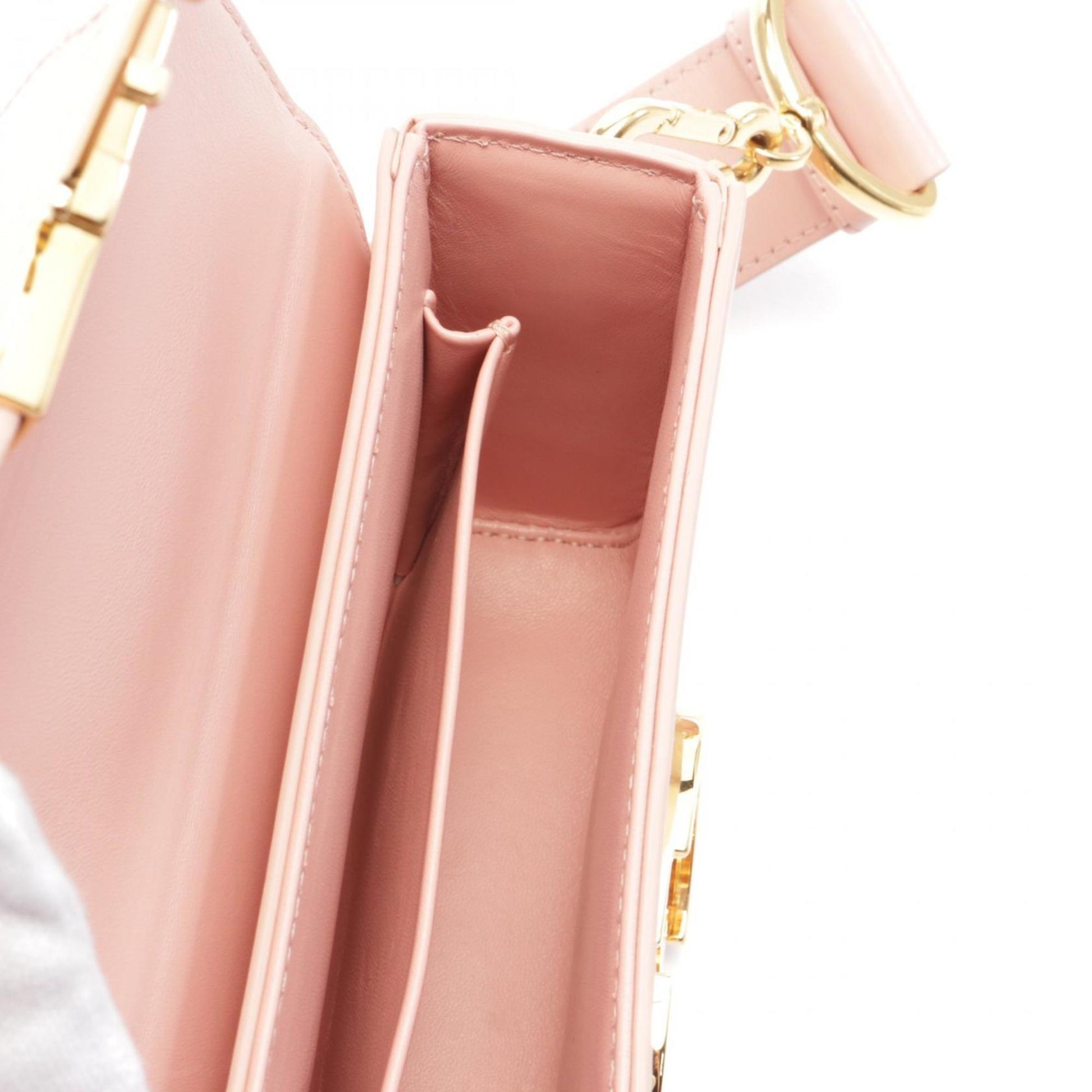 Christian Dior Pink Leather Shoulder Bag  