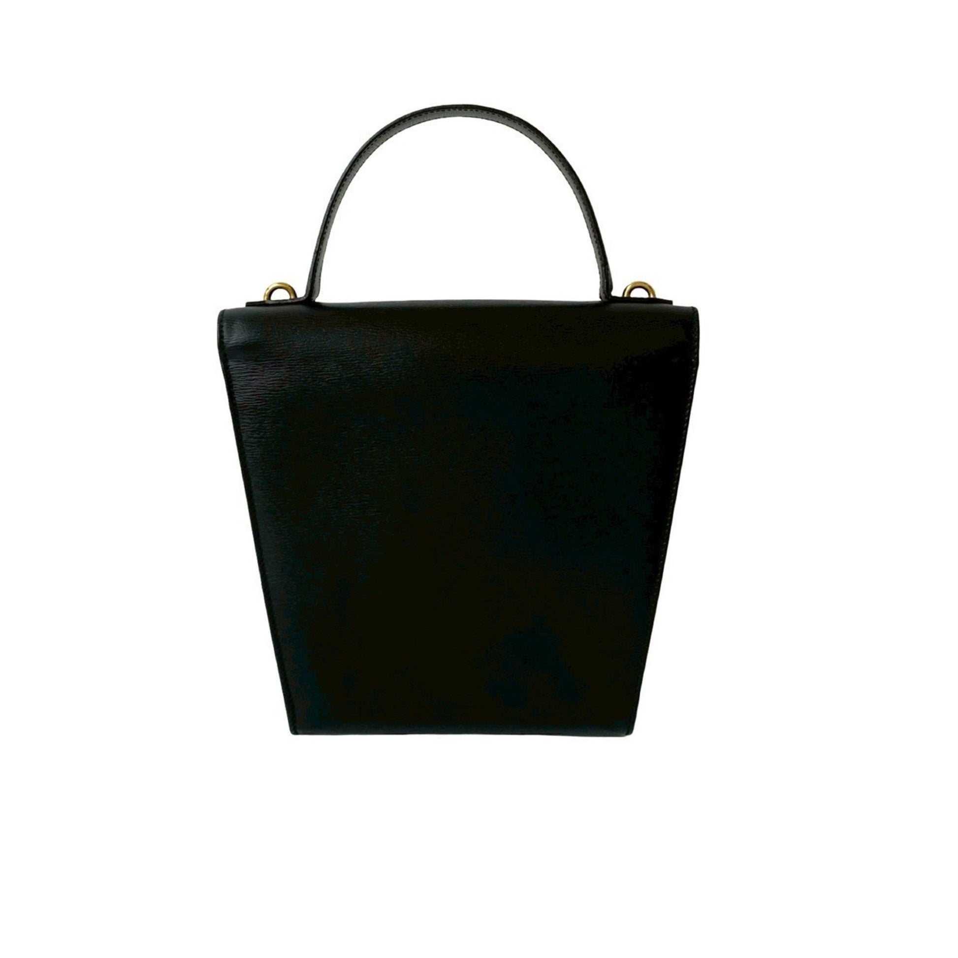 Christian Dior Black Leather Handbag Shoulder Bag  
