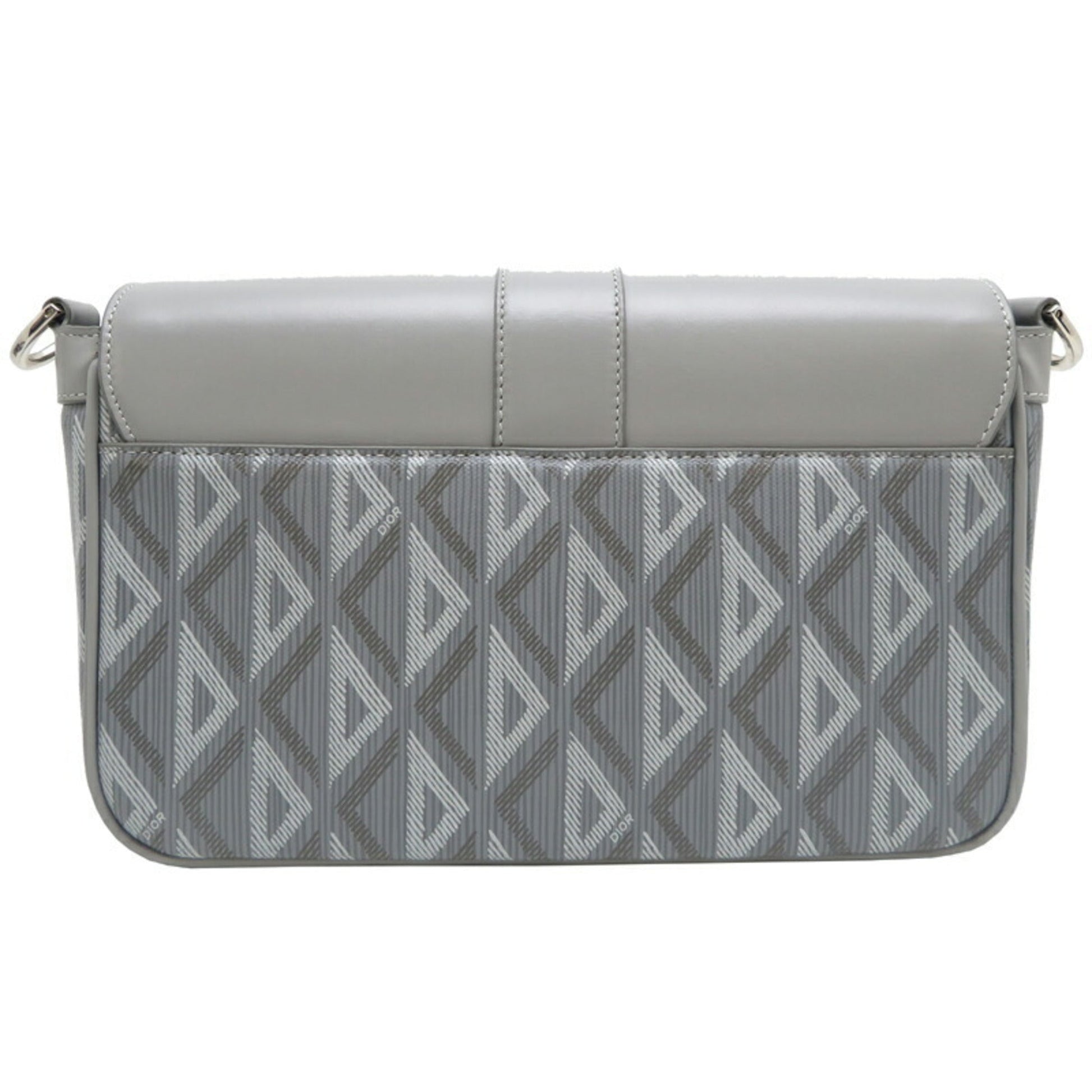 Christian Dior Gray Leather Shoulder Bag  