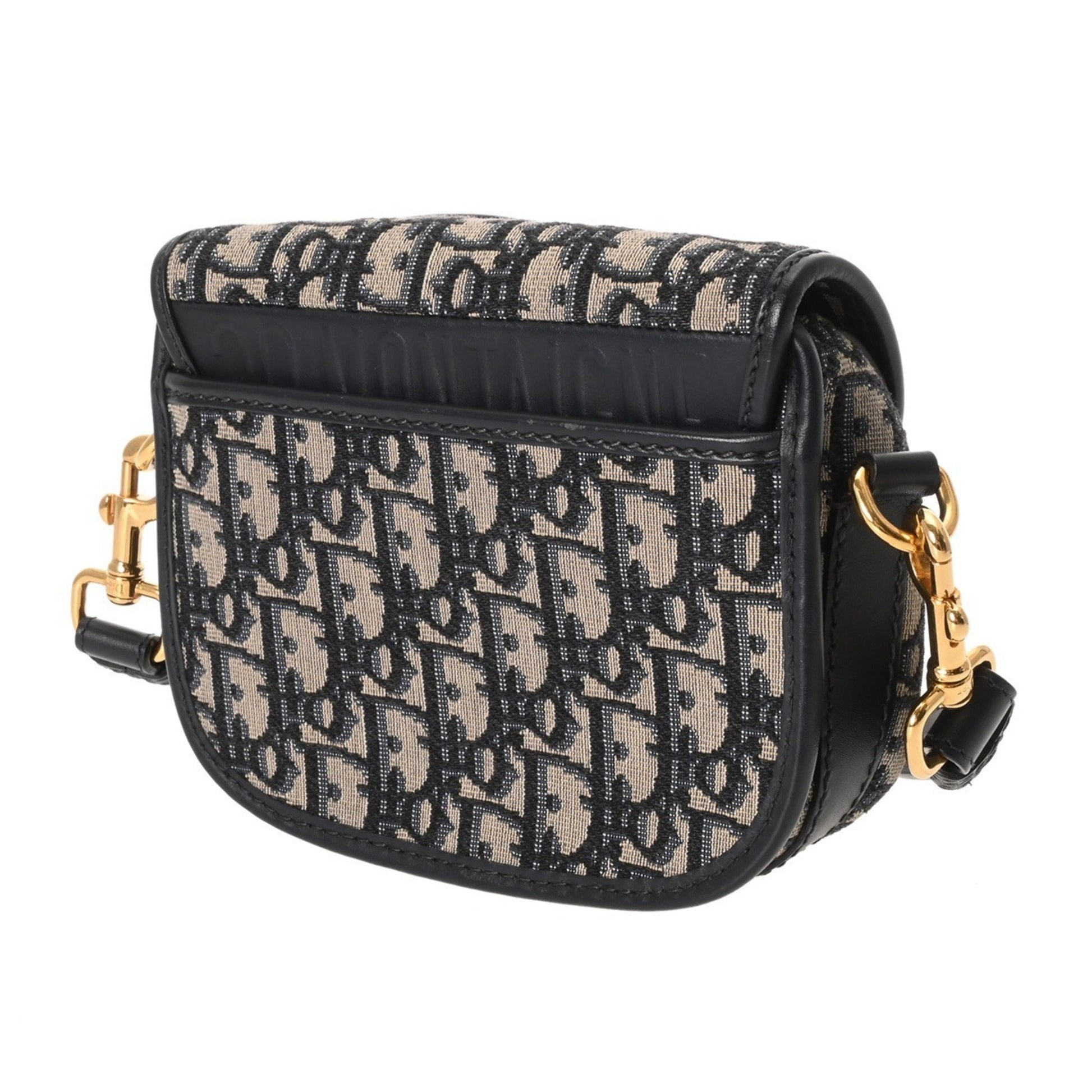 Christian Dior Navy Jacquard Shoulder Bag  