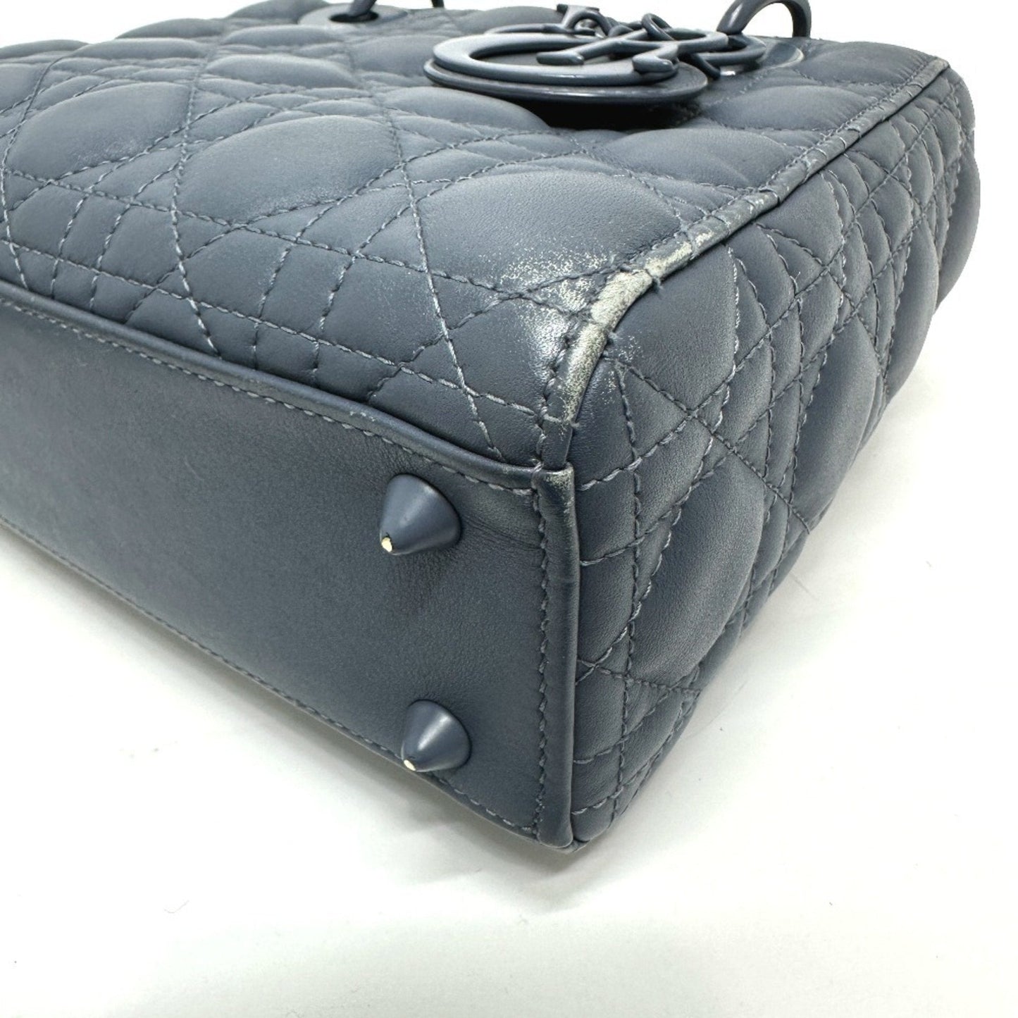 Christian Dior Blue Leather Handbag Shoulder Bag  