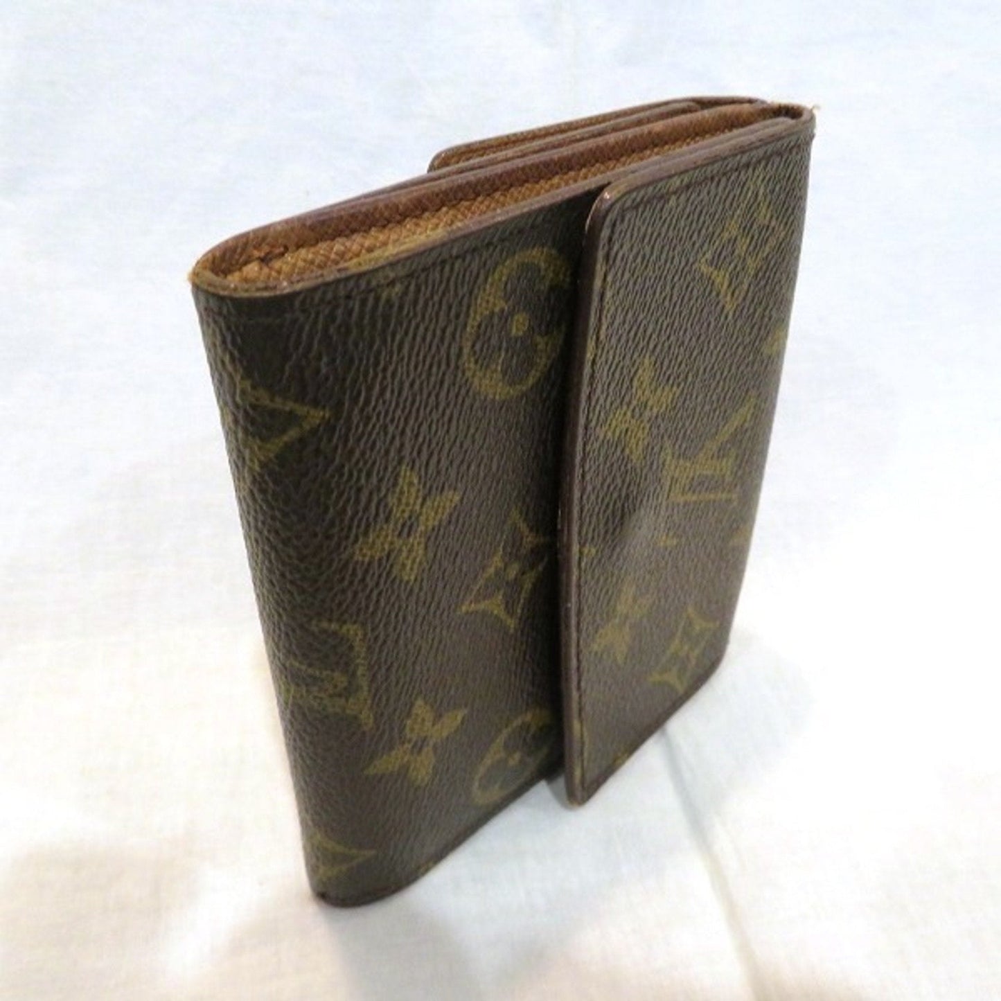 LOUIS VUITTON Monogram Porto Monevier Cardi M616521 Double Hook Trifold Wallet Unisex