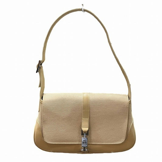 Gucci Leather Canvas Shoulder Bag