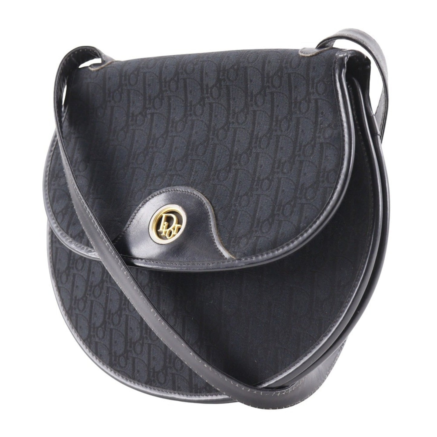 Christian Dior Black Canvas Shoulder Bag  