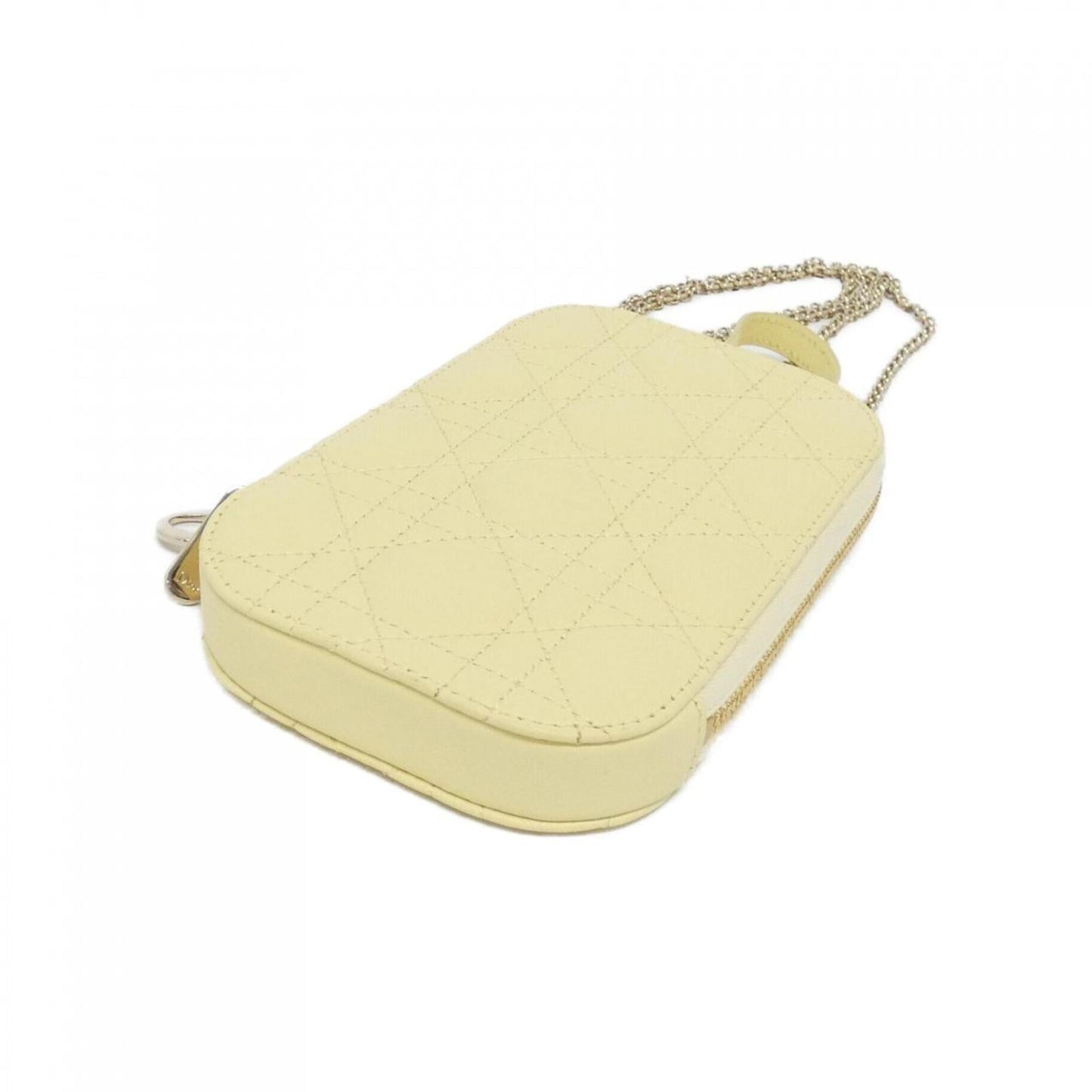Christian Dior Yellow Leather Handbag  