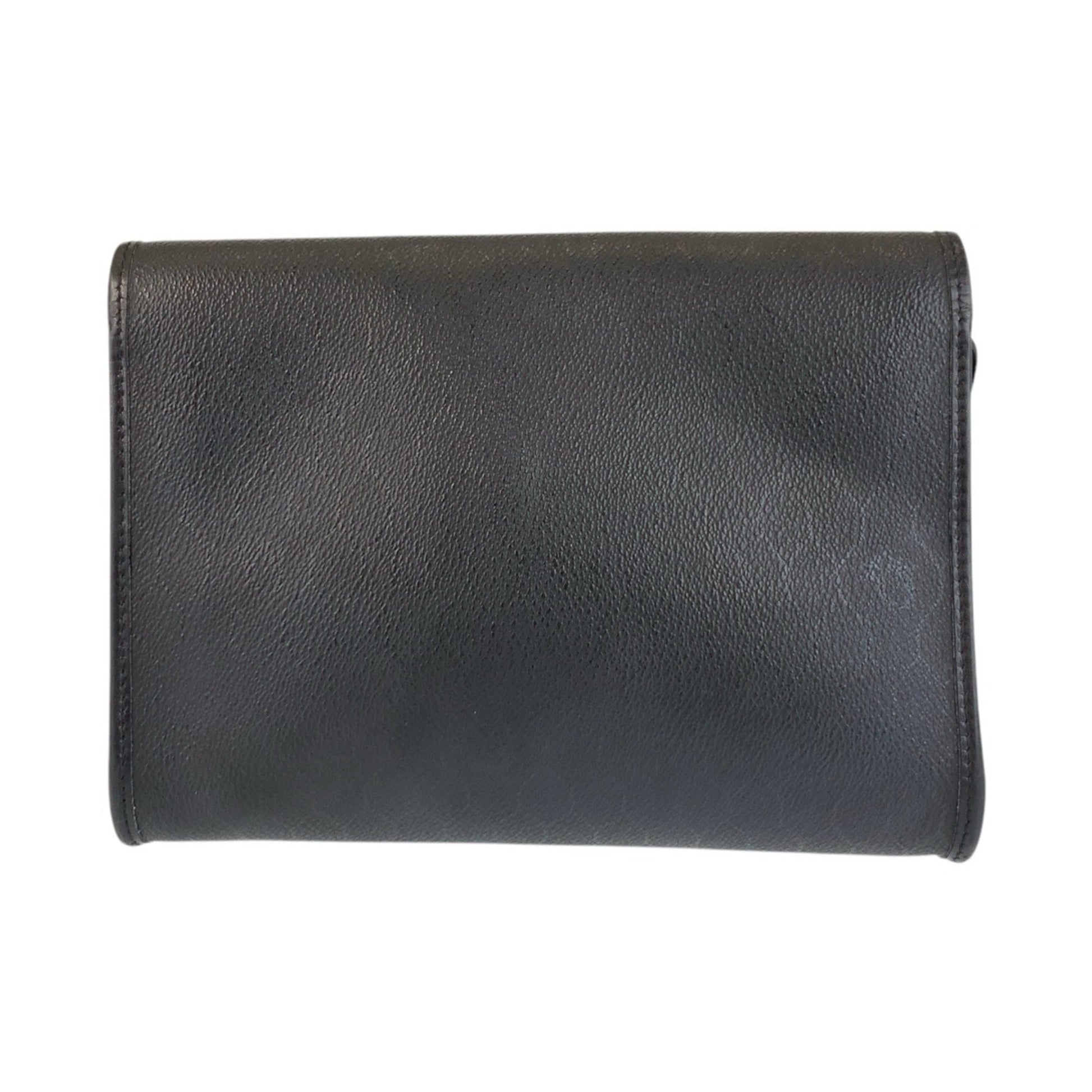 Christian Dior Black Pvc Leather Shoulder Bag  