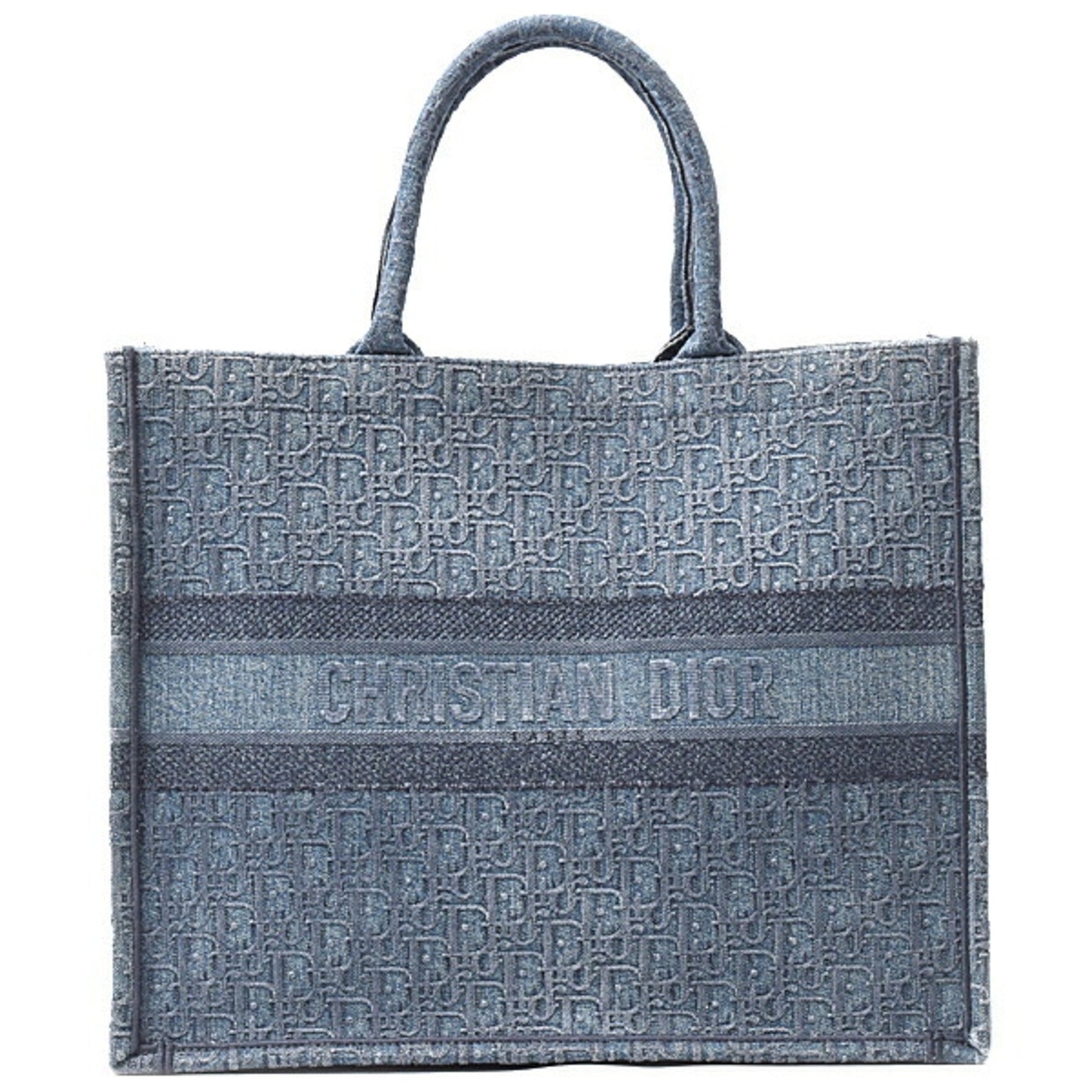 Christian Dior Blue Denim Tote Bag  
