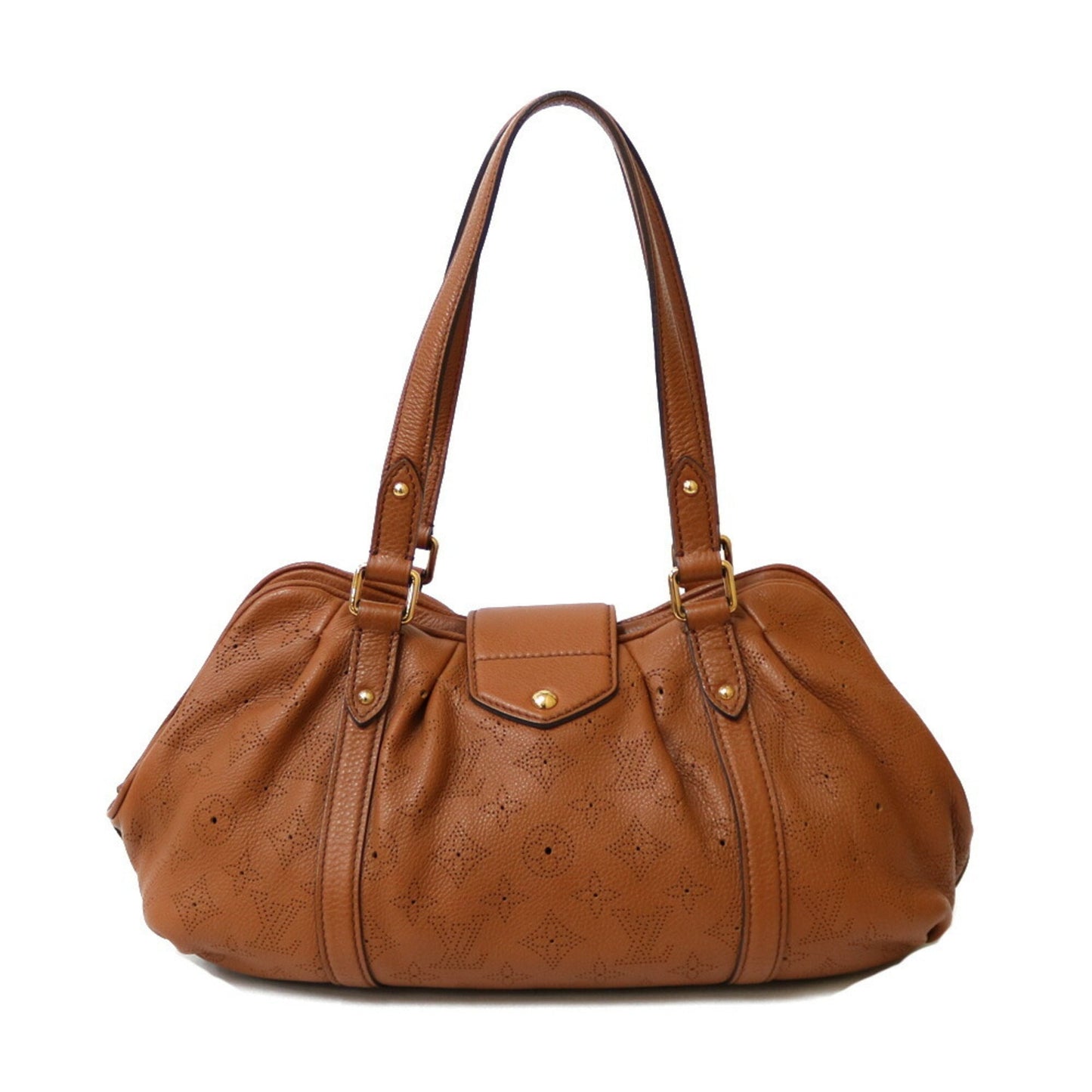 LOUIS VUITTON Monogram Mahina Lunar PM M97052 Brown Cognac Ladies