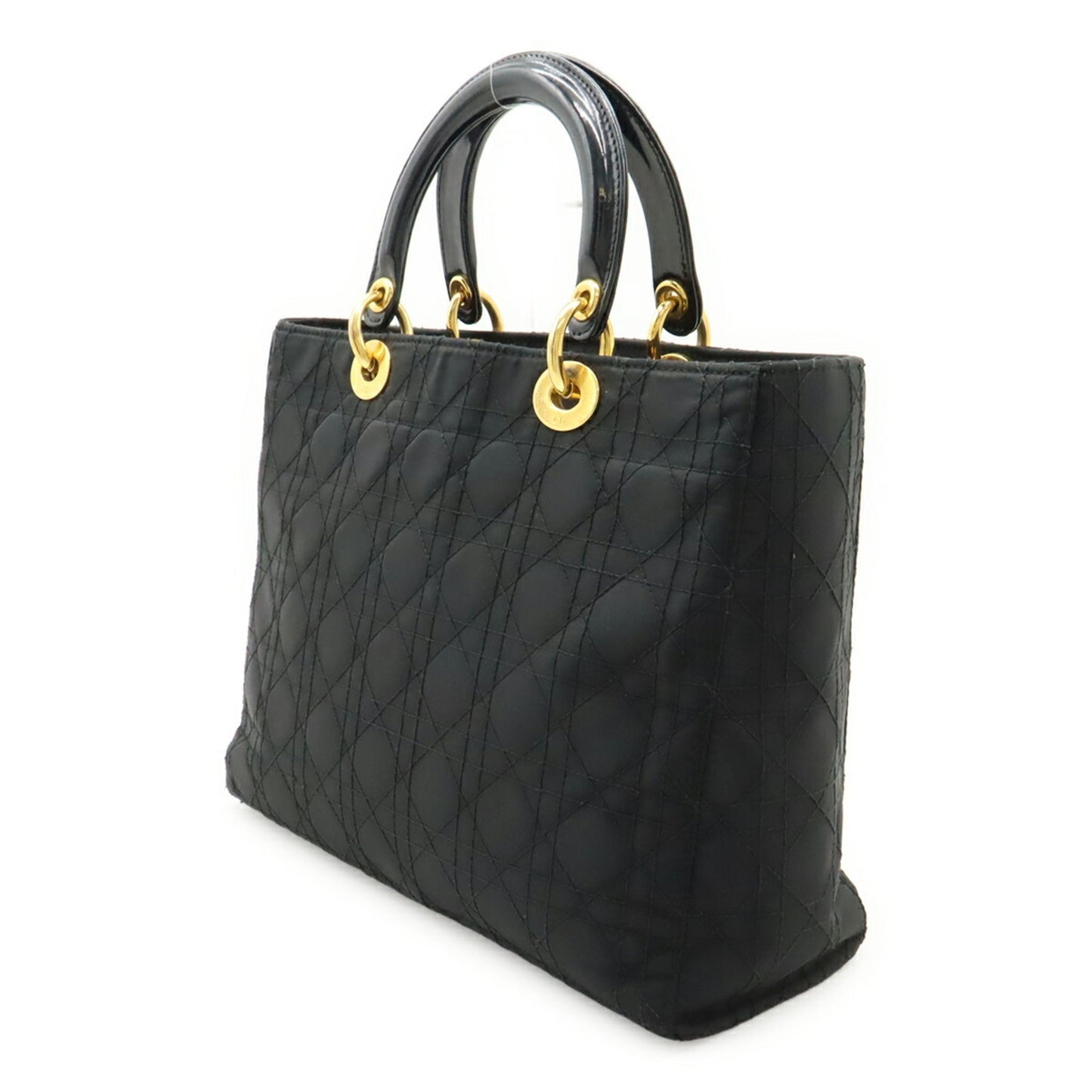 Christian Dior Black Nylon Handbag Tote Bag  
