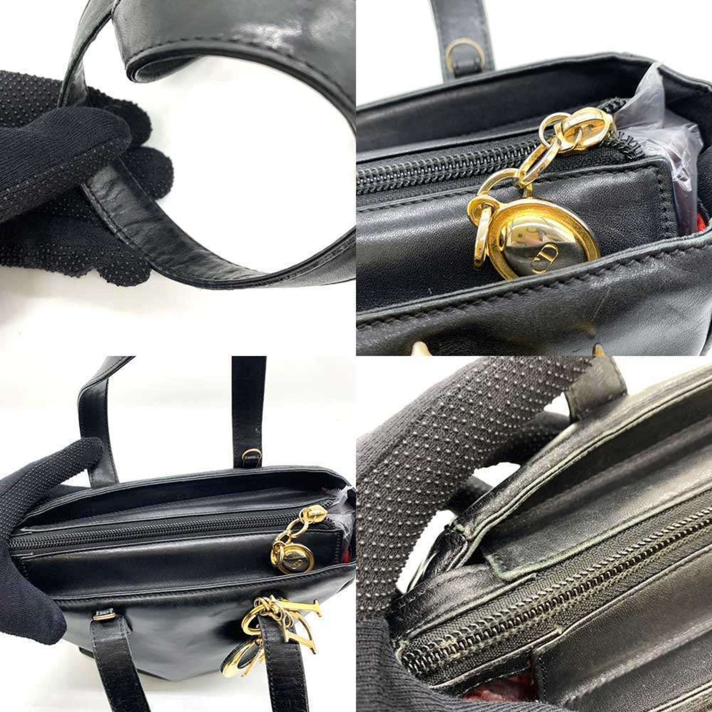 Christian Dior Black Leather Handbag  