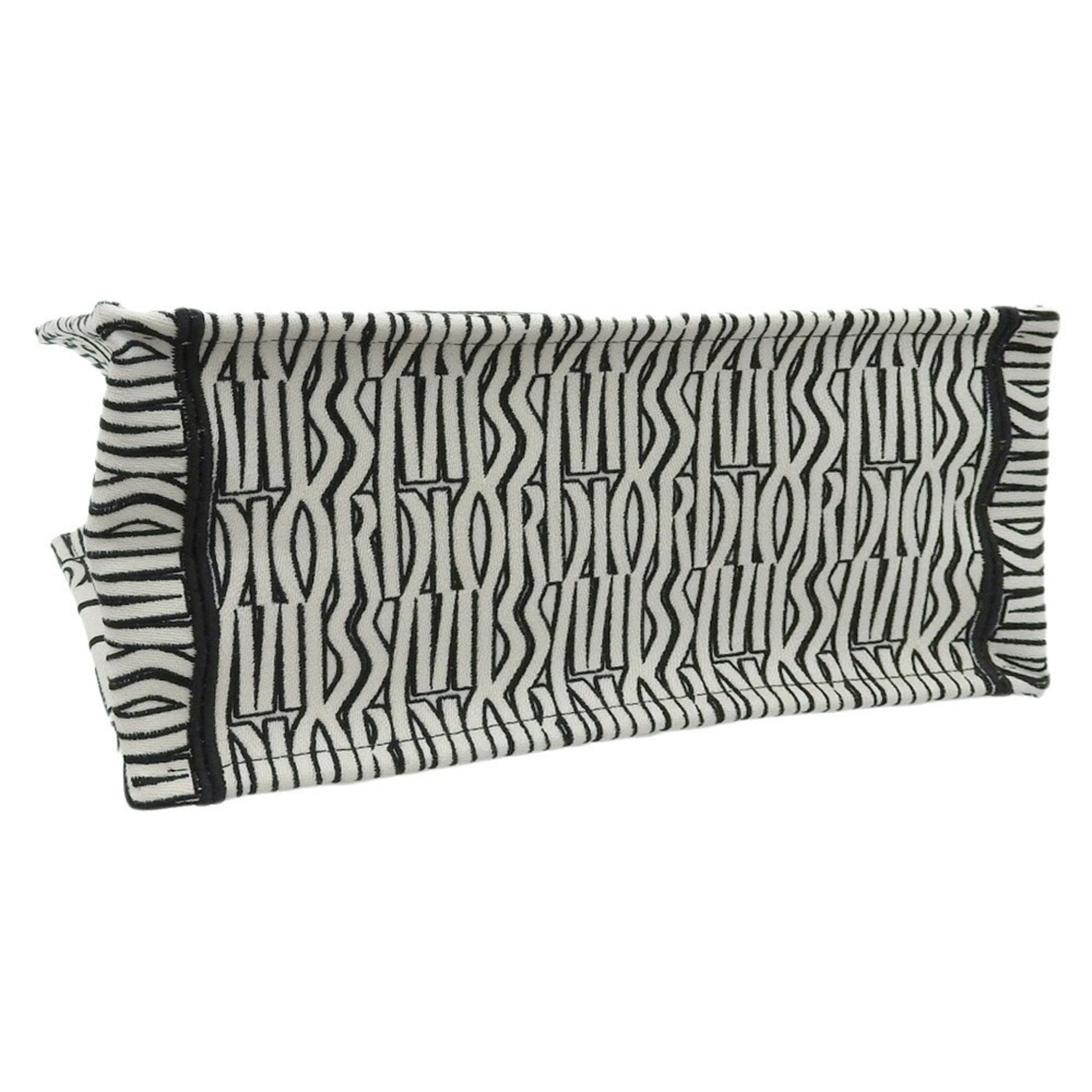 Christian Dior Black White Jacquard Tote Bag  