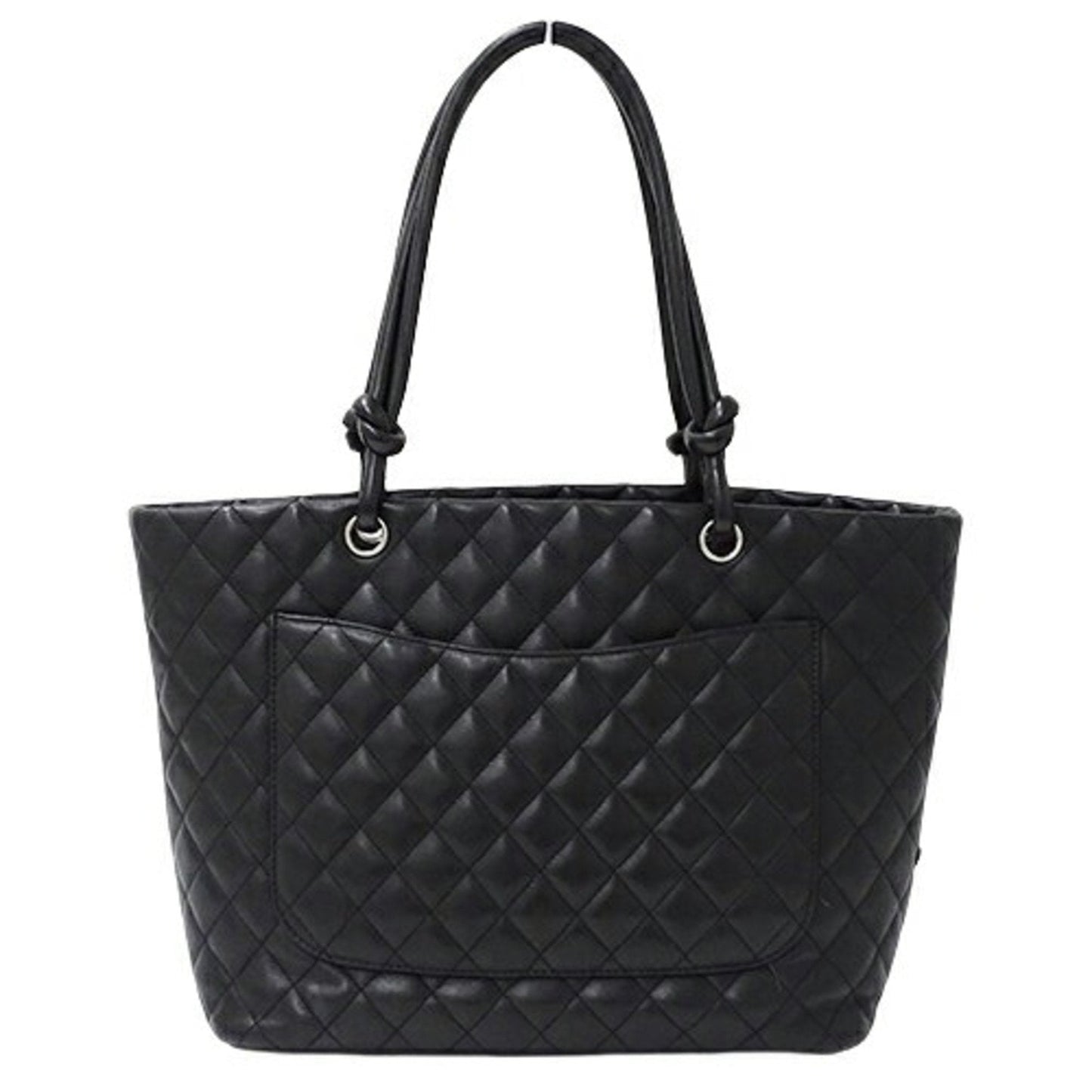 CHANEL Bag Cambon Women s Tote Leather Black