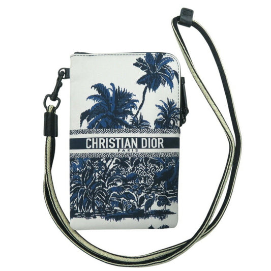 Christian Dior Blue Nylon Fabric Shoulder Bag  