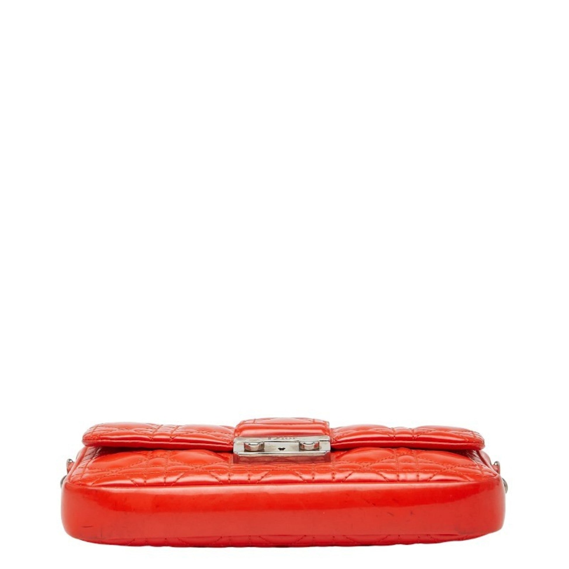 Christian Dior Orange Leather Shoulder Bag  