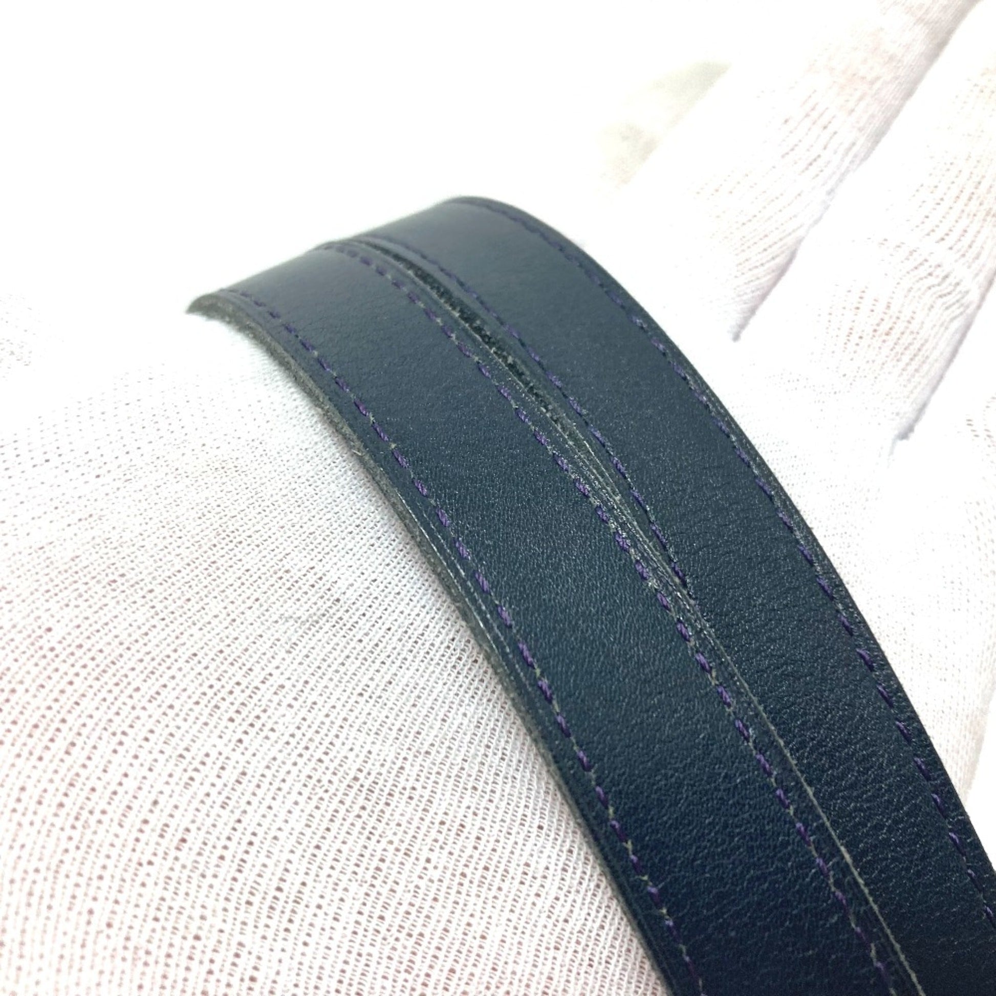 Christian Dior Navy Leather Shoulder Bag  