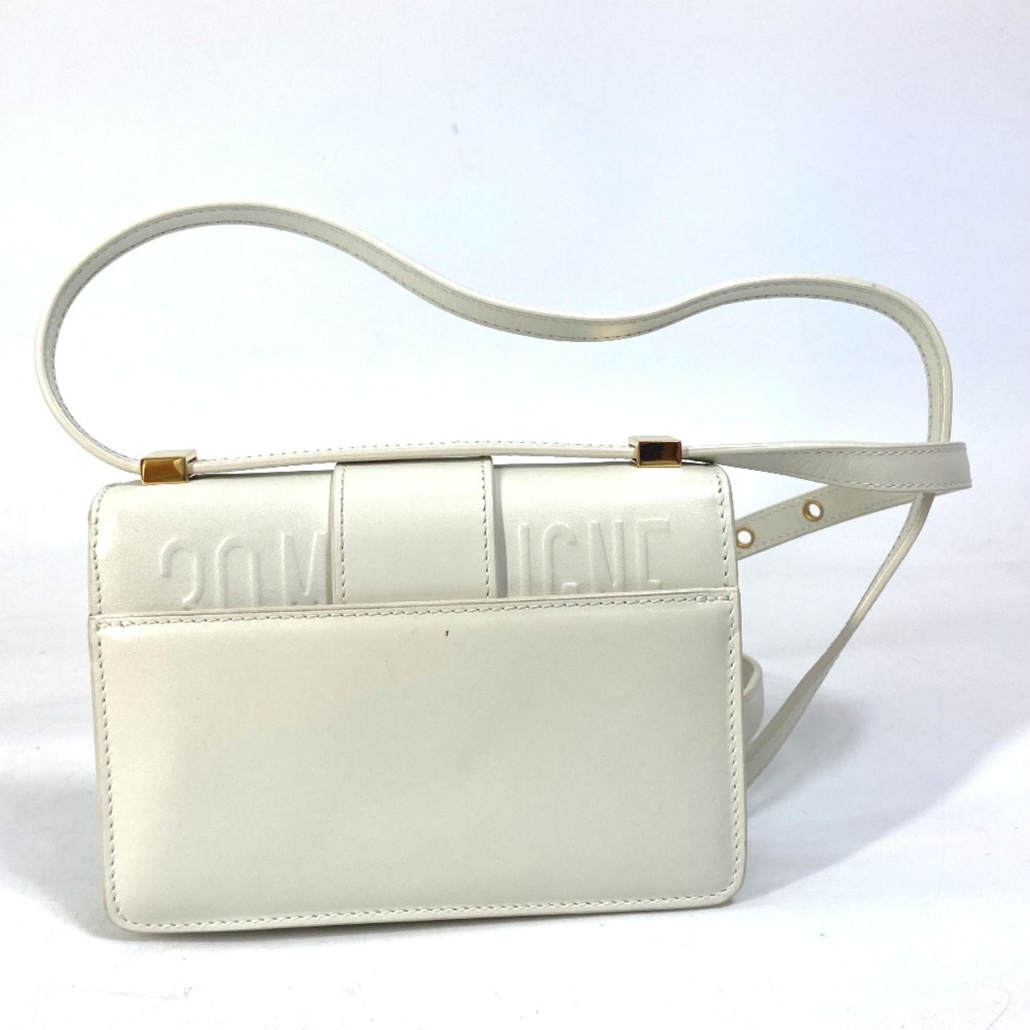 Christian Dior White Leather Shoulder Bag  