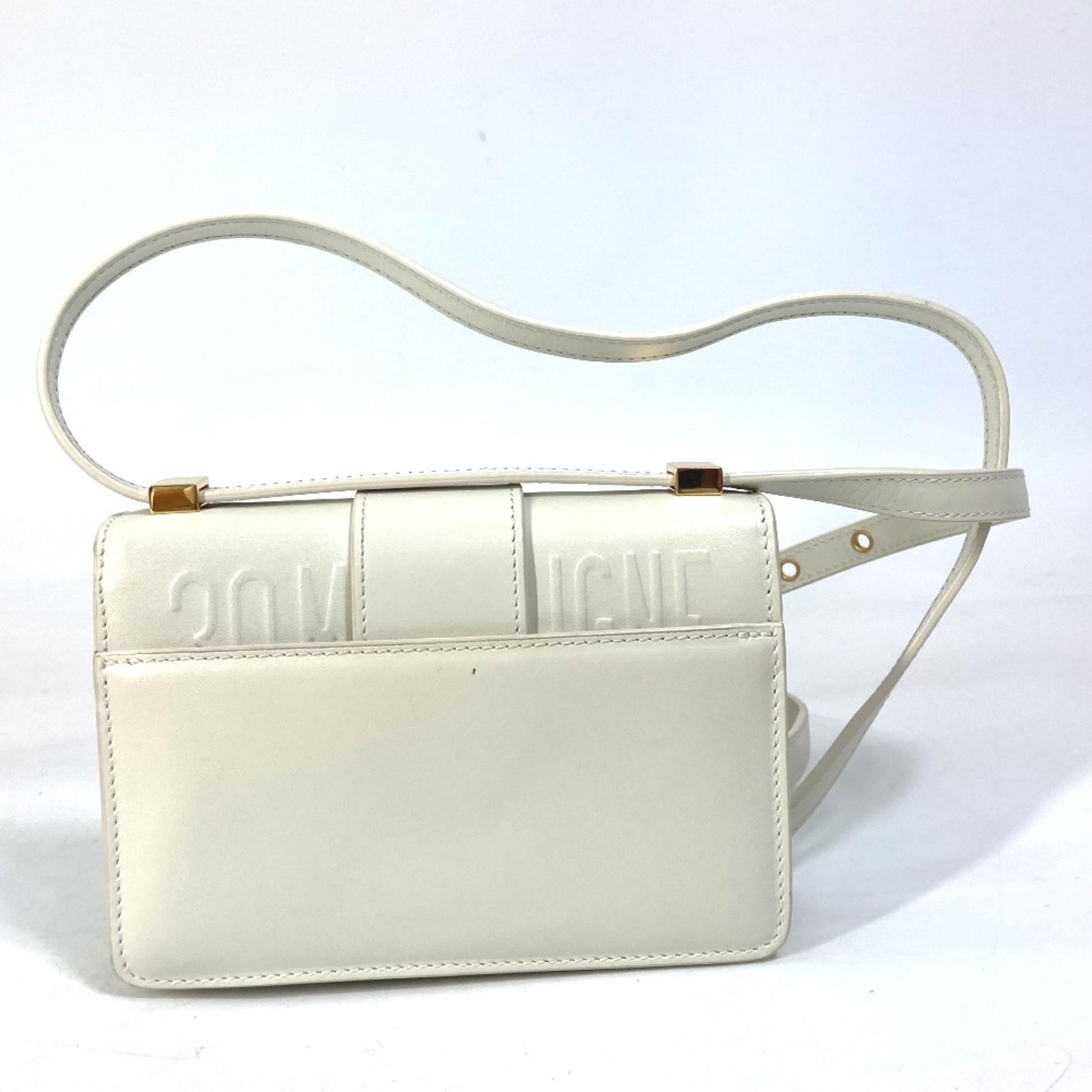 Christian Dior White Leather Shoulder Bag  