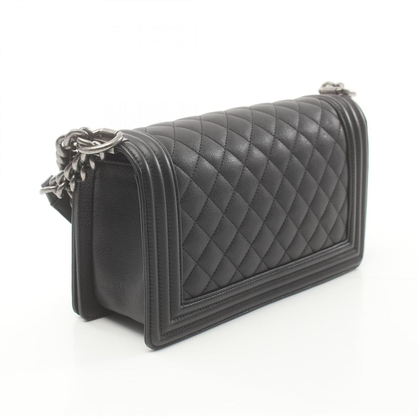CHANEL Boy Chanel Shoulder Bag Caviar Skin Women s Black