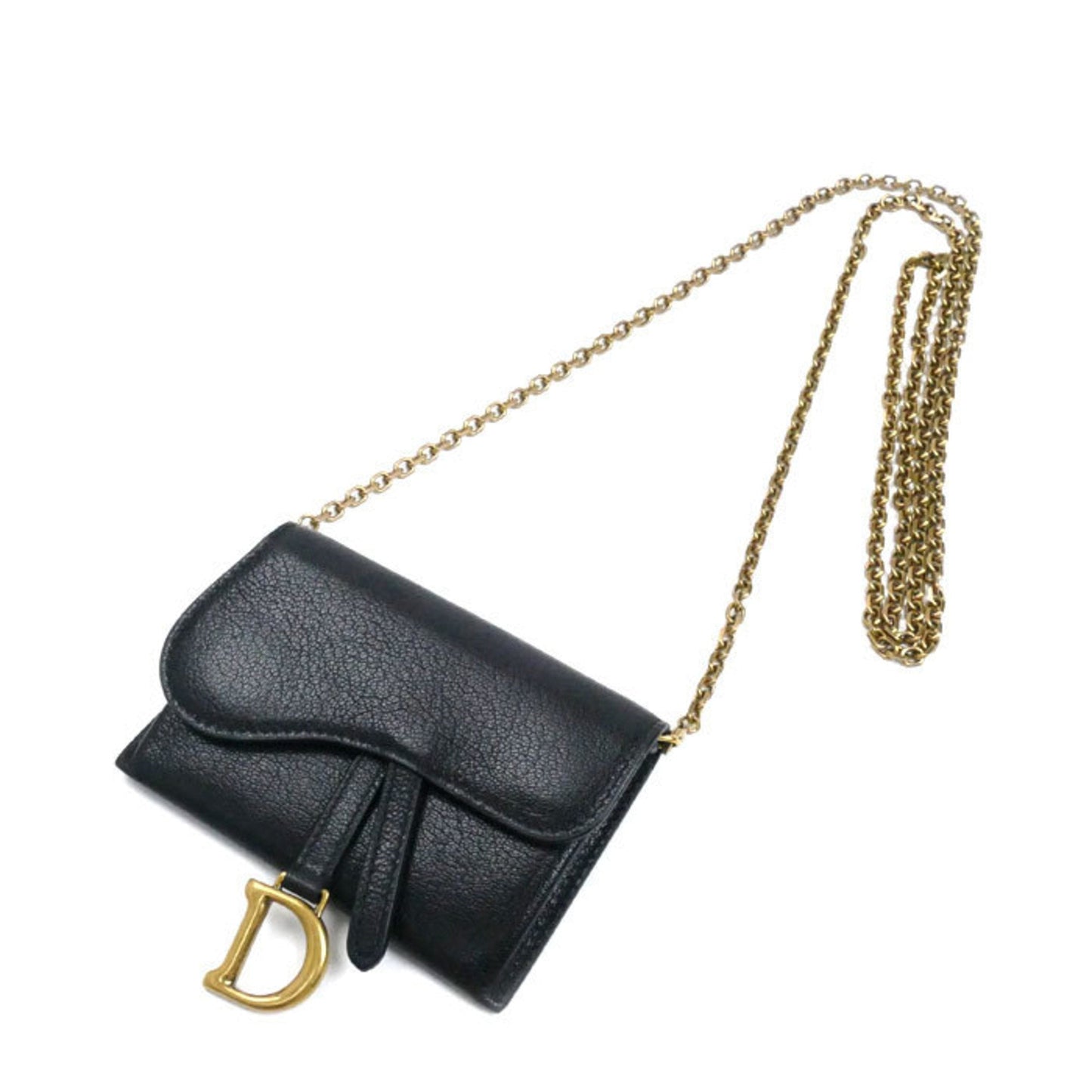 Christian Dior Black Leather Shoulder Bag  