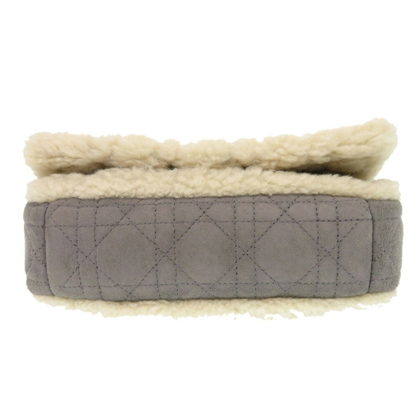 Christian Dior Gray Suede Leather Shoulder Bag  