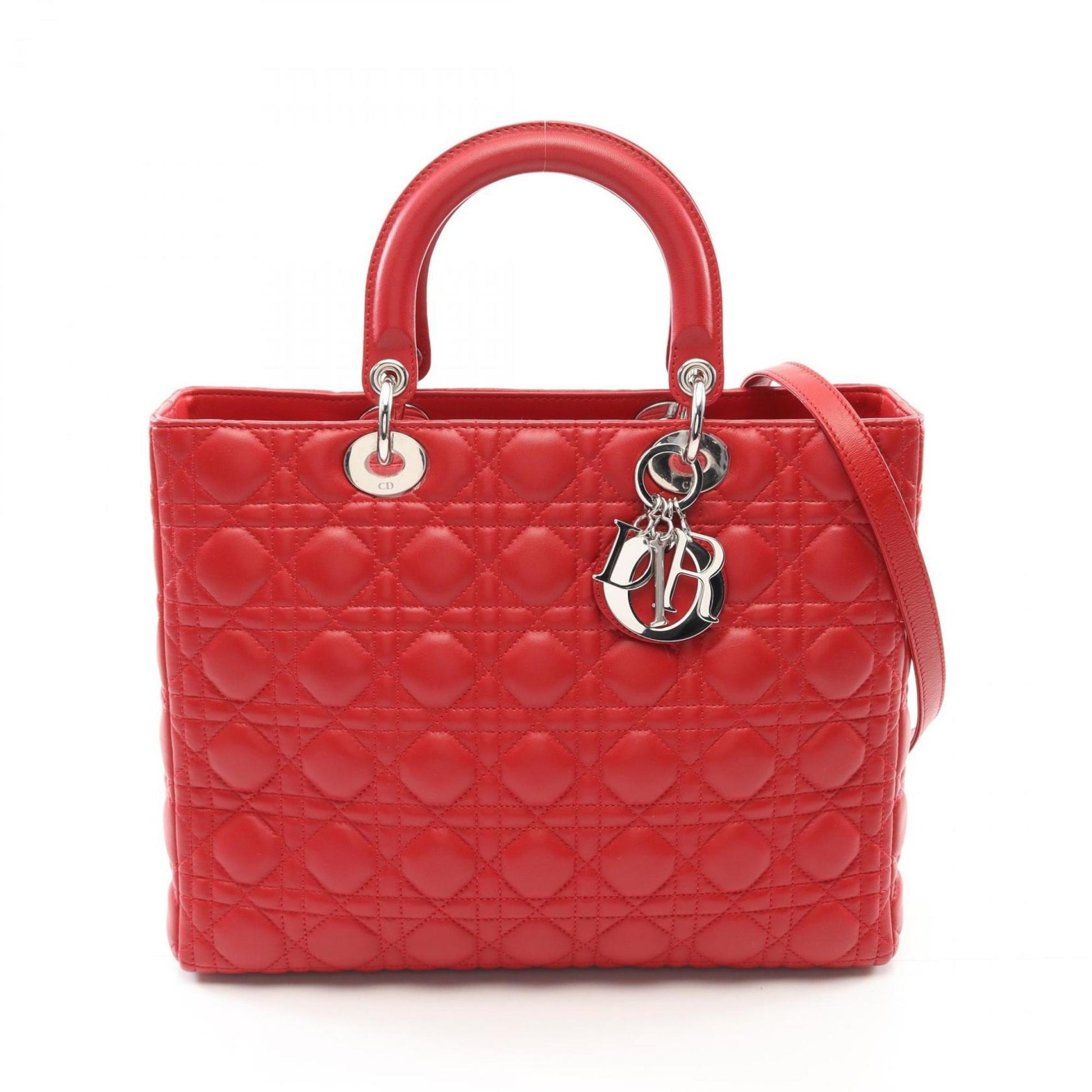 Christian Dior Red Color Leather Handbag  