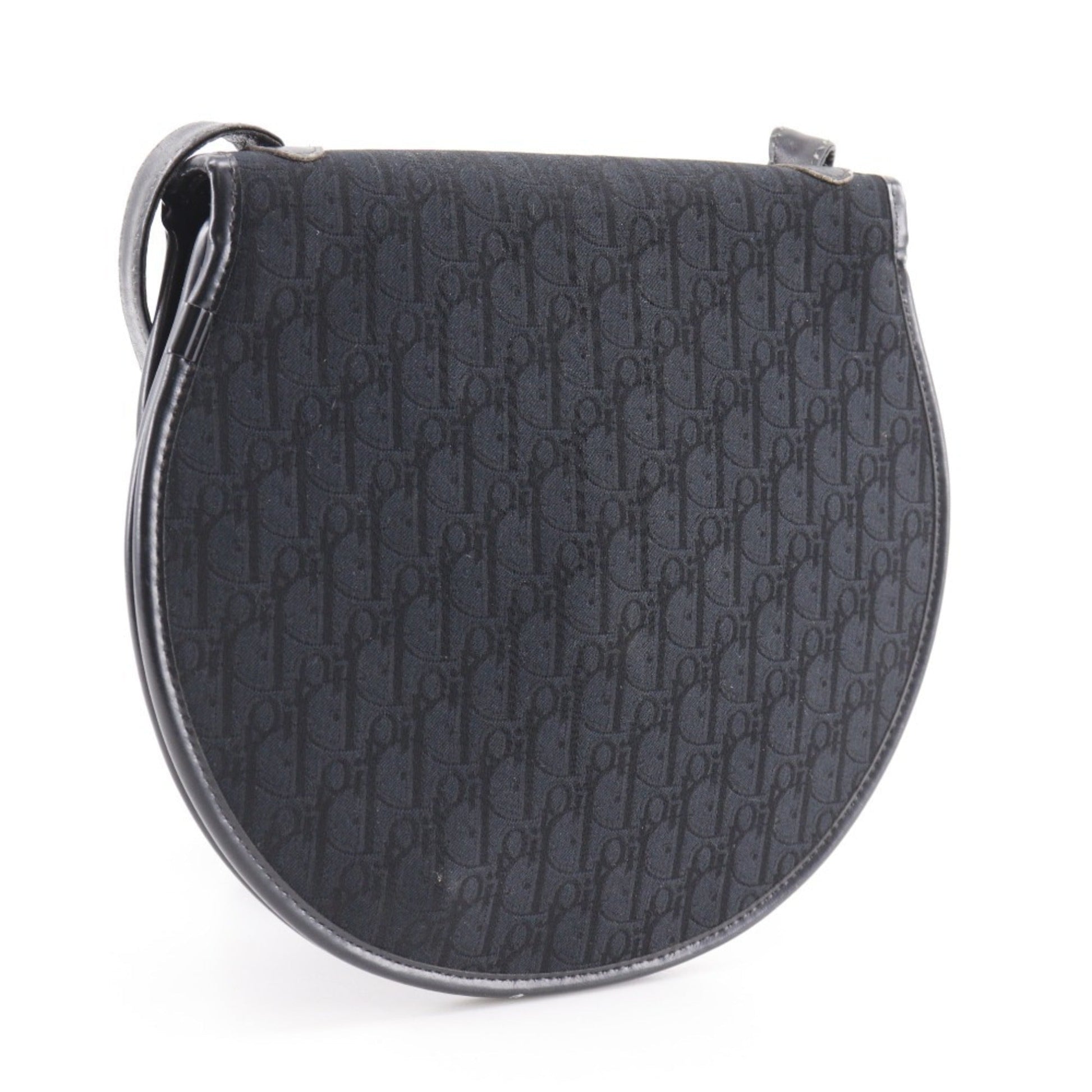 Christian Dior Black Canvas Shoulder Bag  