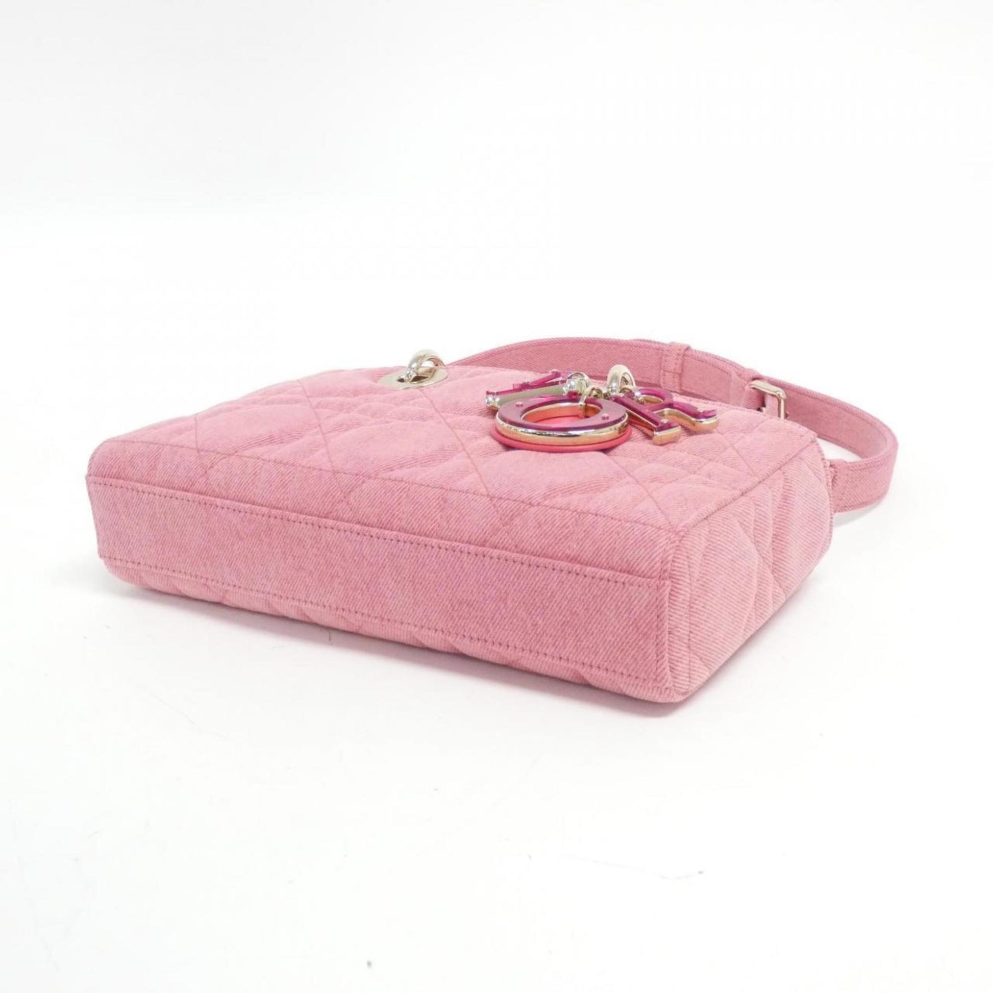 Christian Dior Pink Denim Handbag  