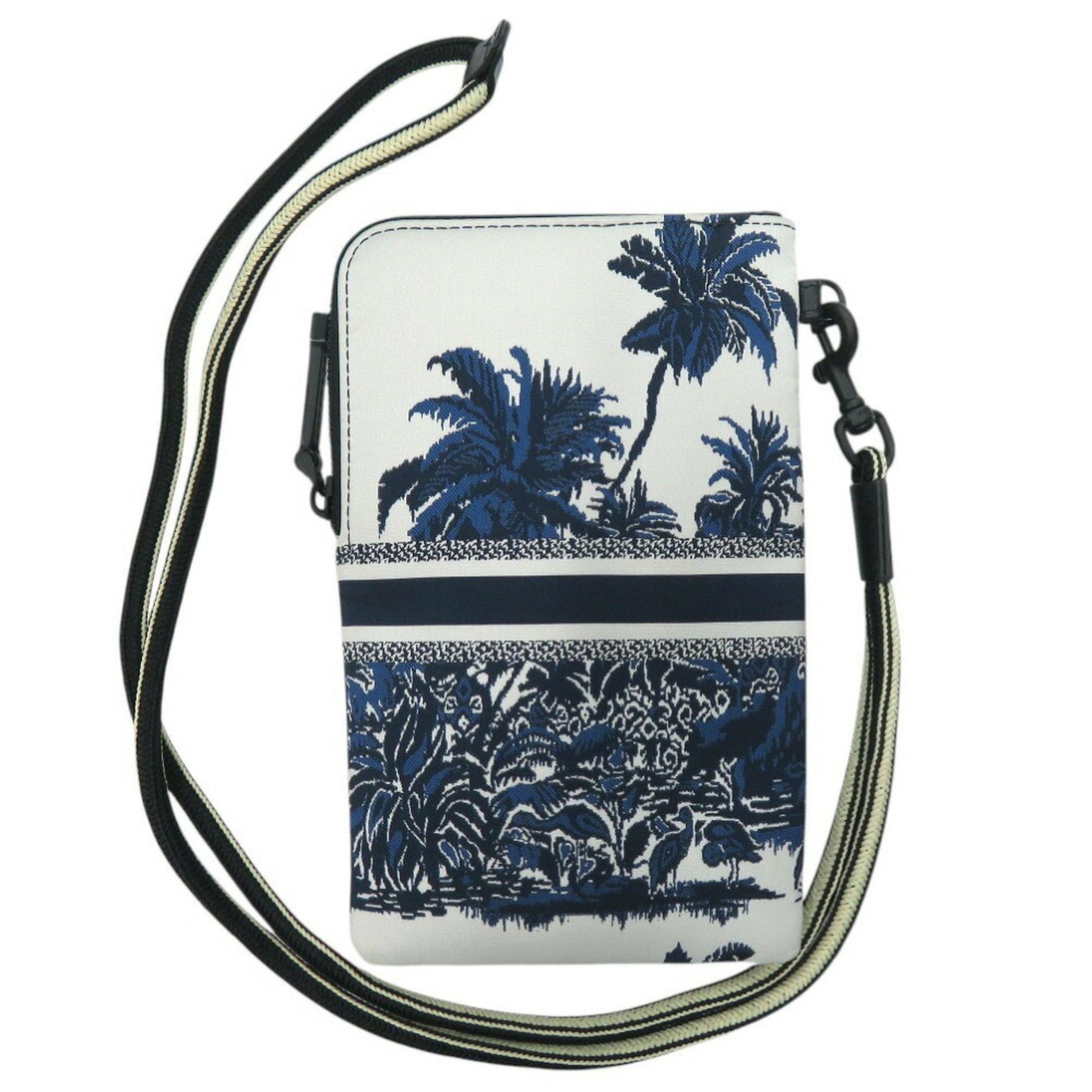 Christian Dior Blue Nylon Fabric Shoulder Bag  