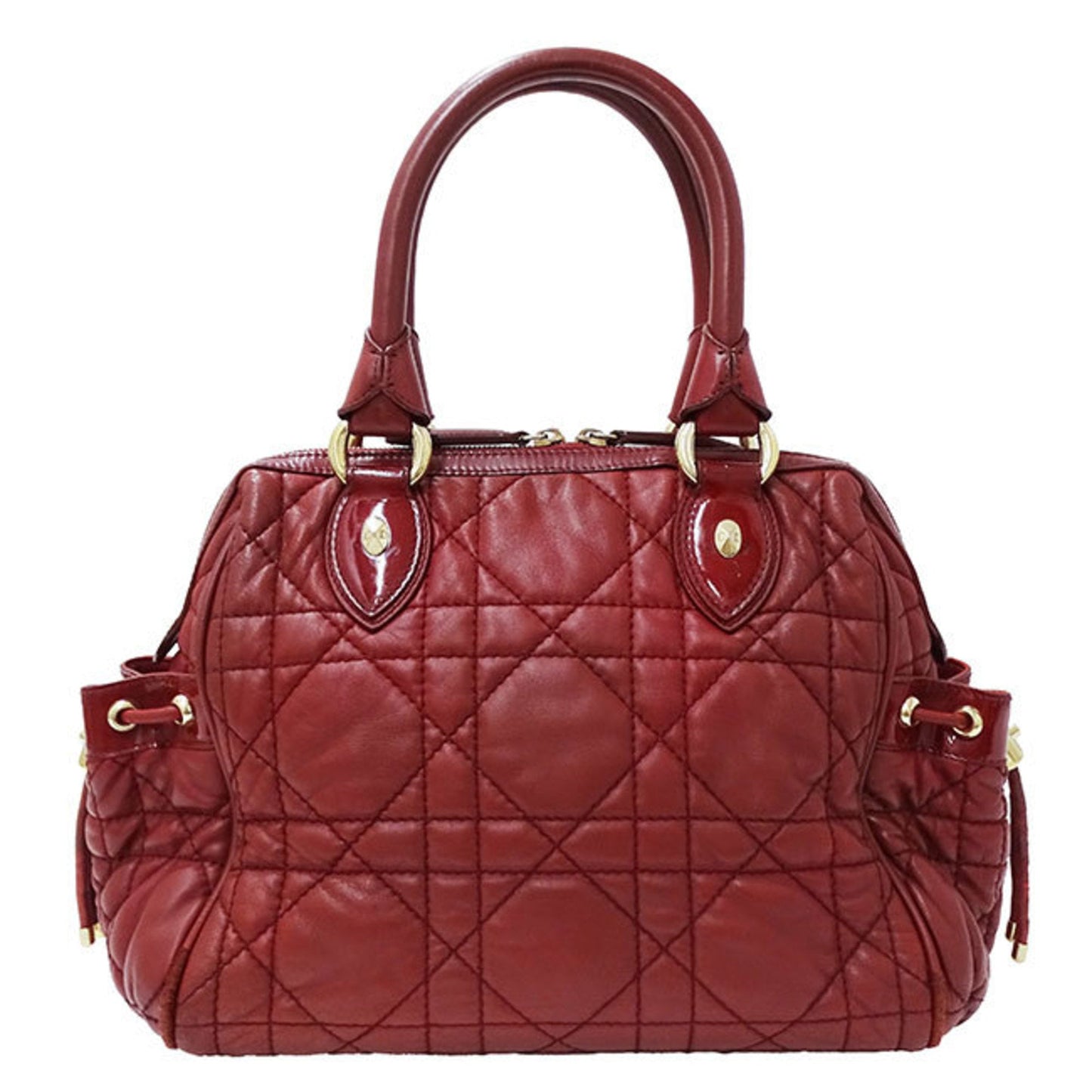 Christian Dior Red Color Leather Handbag  