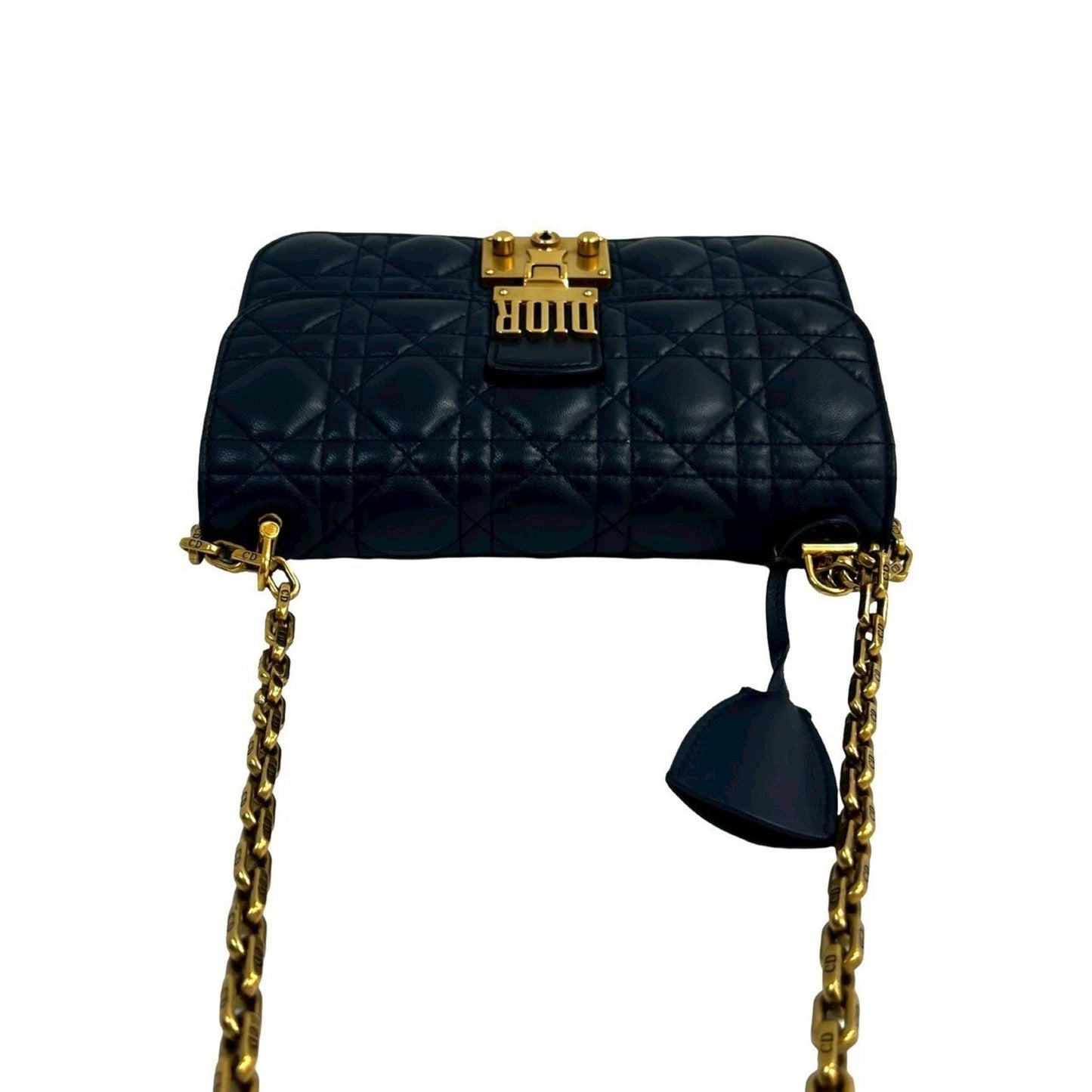 Christian Dior Blue Leather Shoulder Bag  
