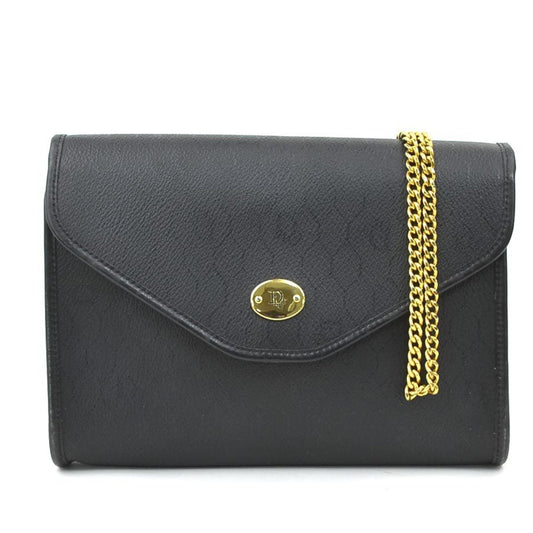 Christian Dior Black Leather Shoulder Bag  